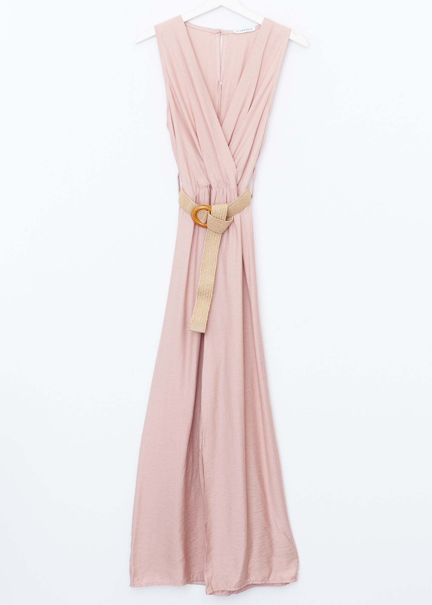 Belted wrap jumpsuit