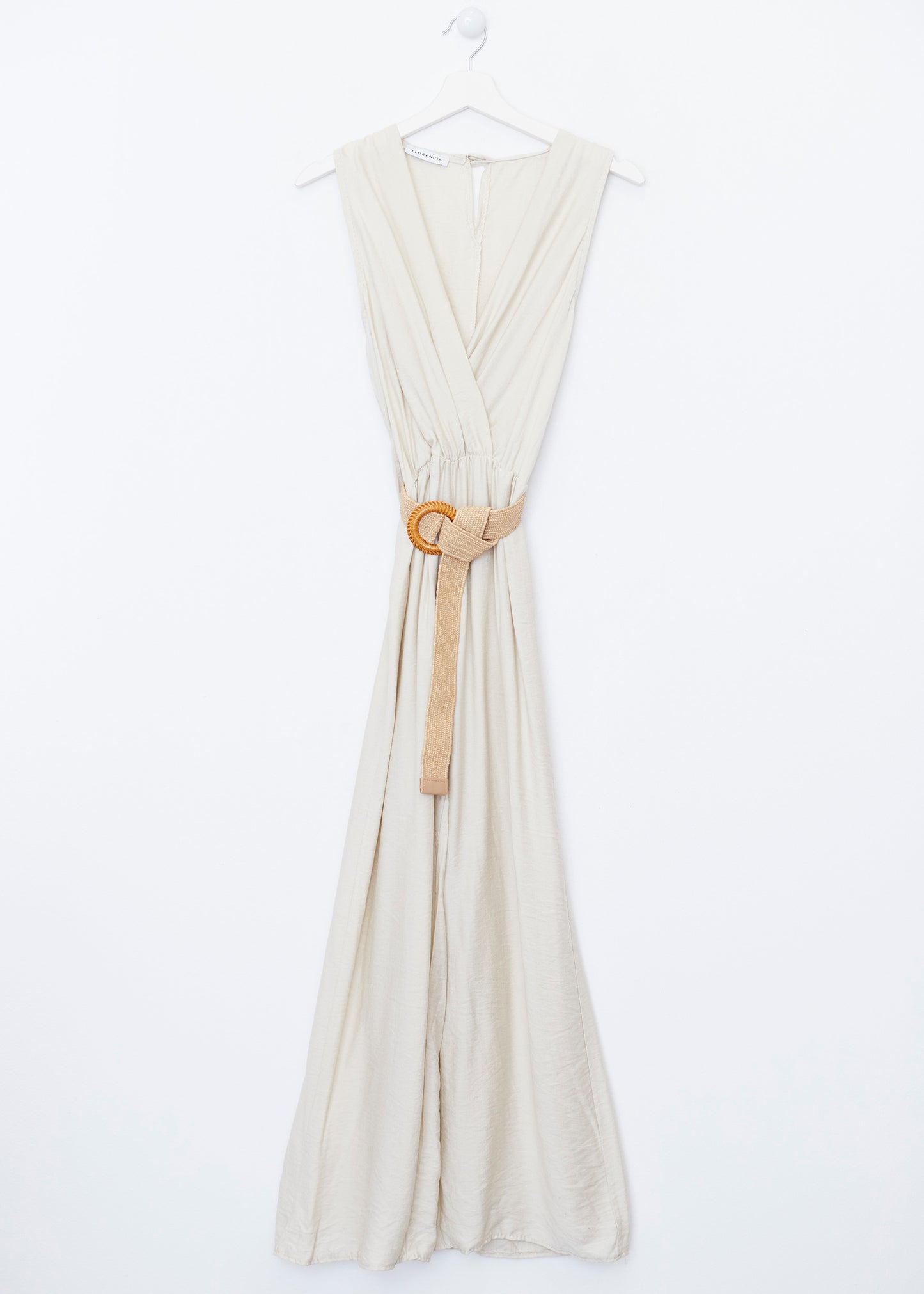 Belted wrap jumpsuit