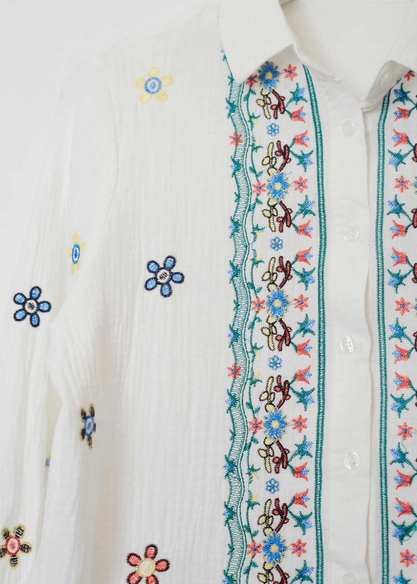 Camisa bambula bordados