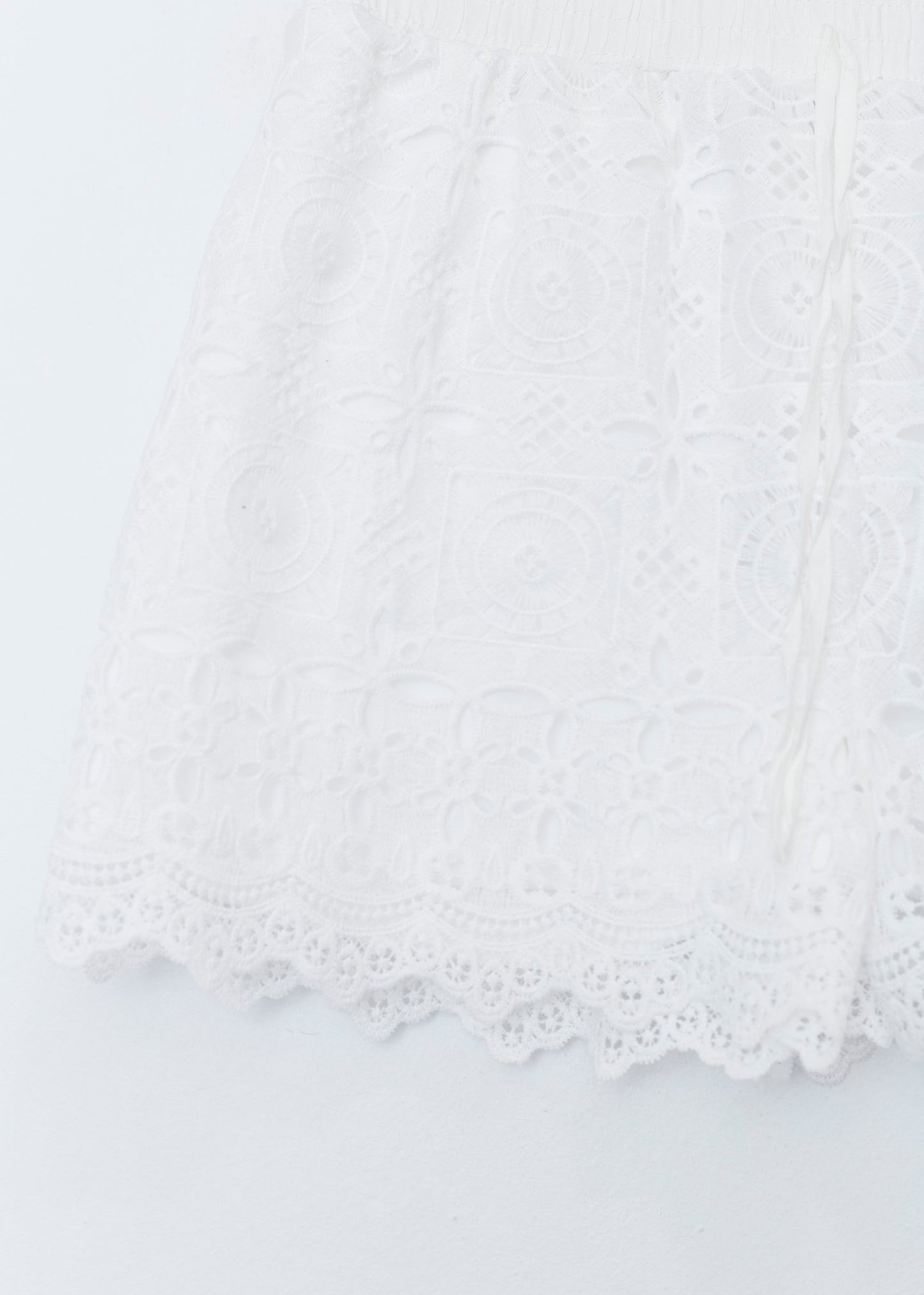 Geometric crochet shorts