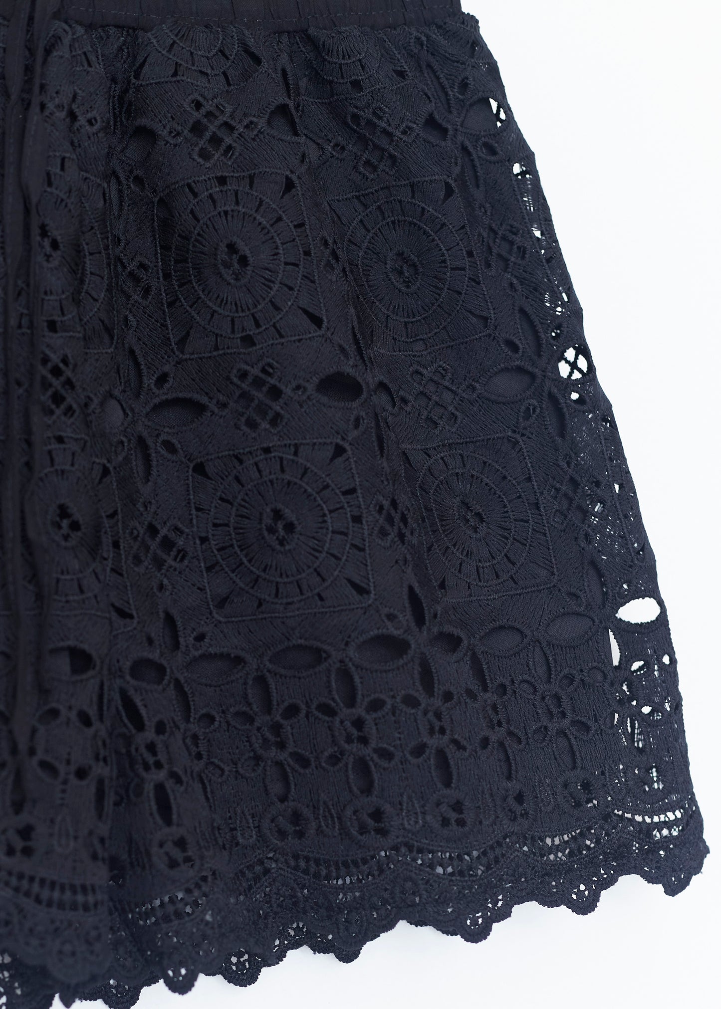 Geometric crochet shorts