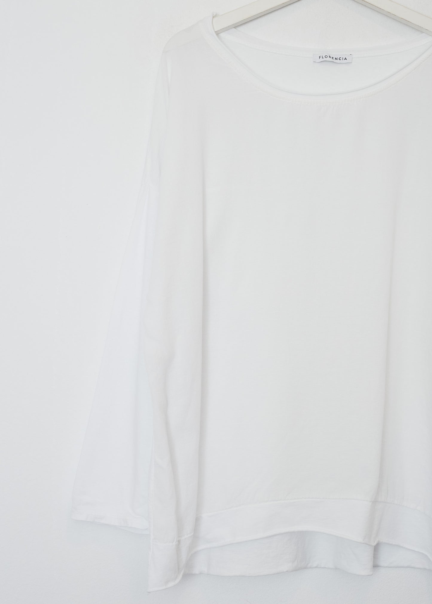 Camiseta bitextura lino cuello redondo