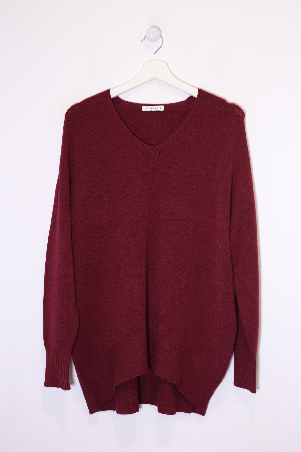 Jersey sin costuras cuello punta