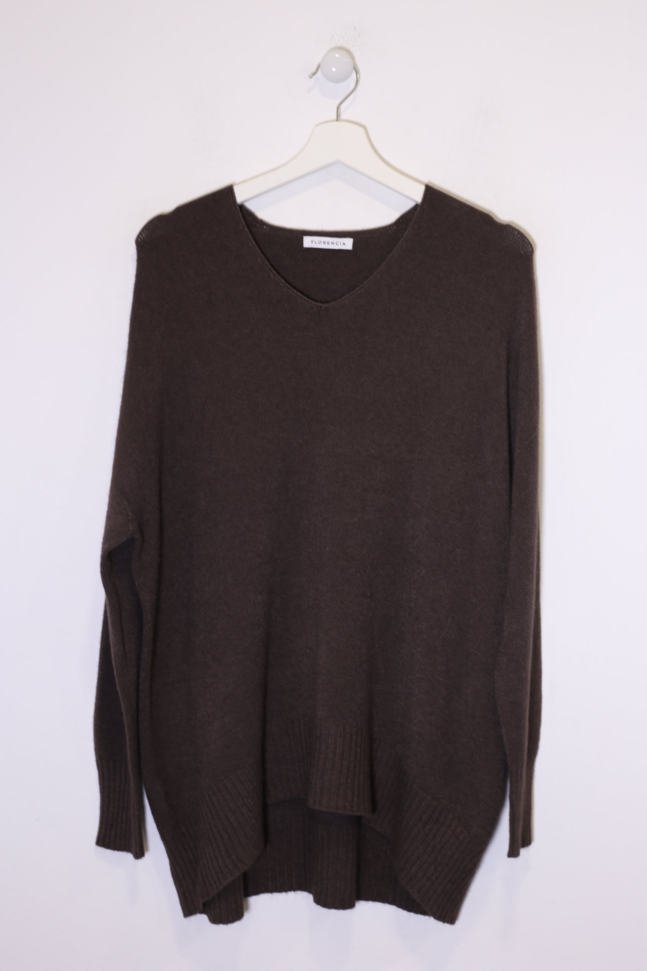 Jersey sin costuras cuello punta