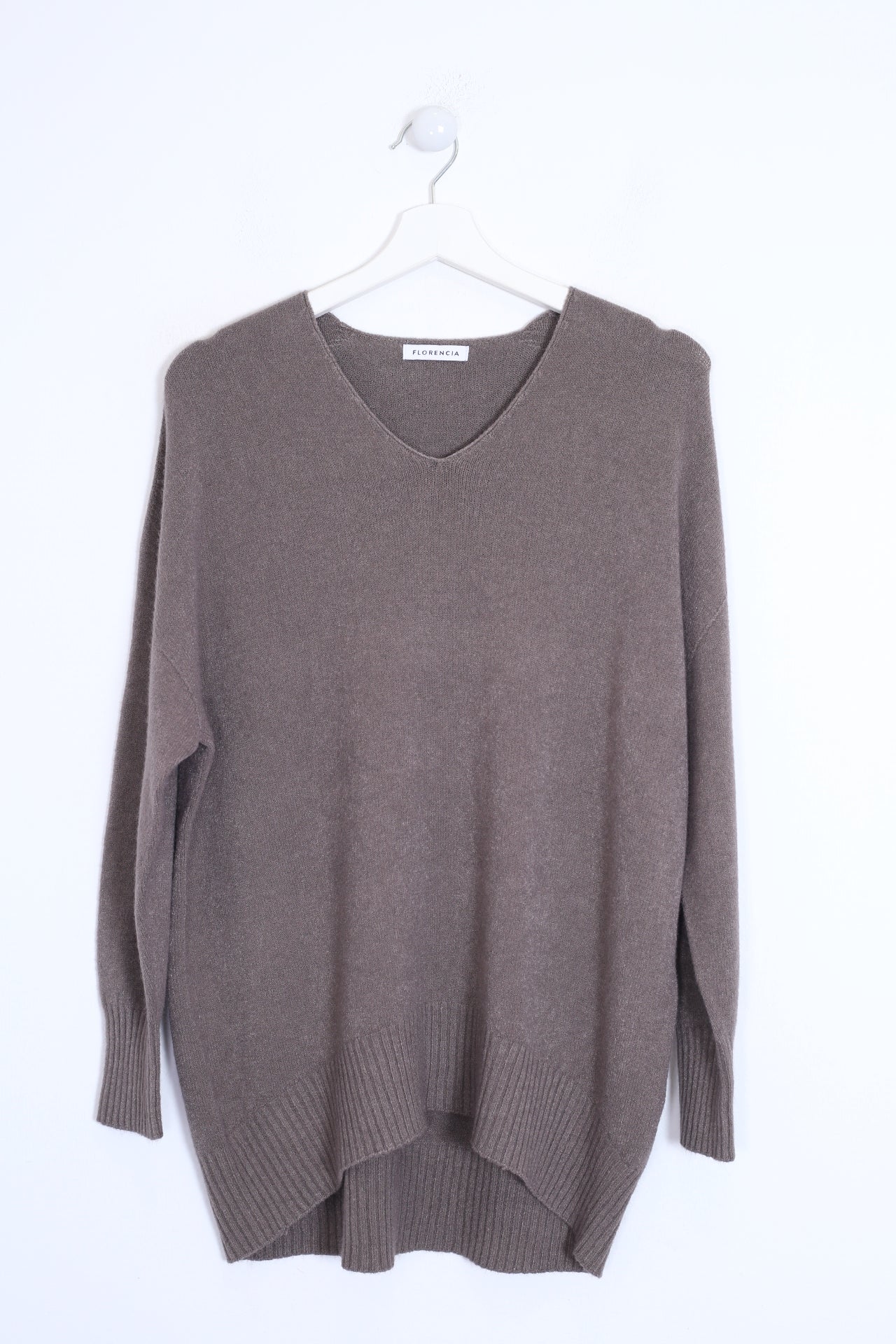 Jersey sin costuras cuello punta