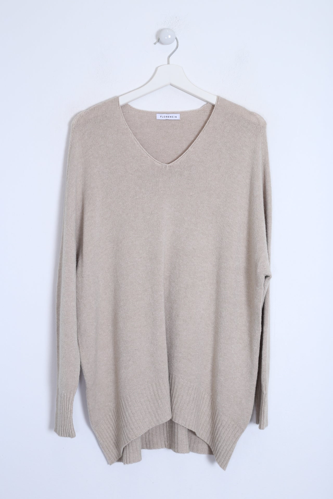 Jersey sin costuras cuello punta