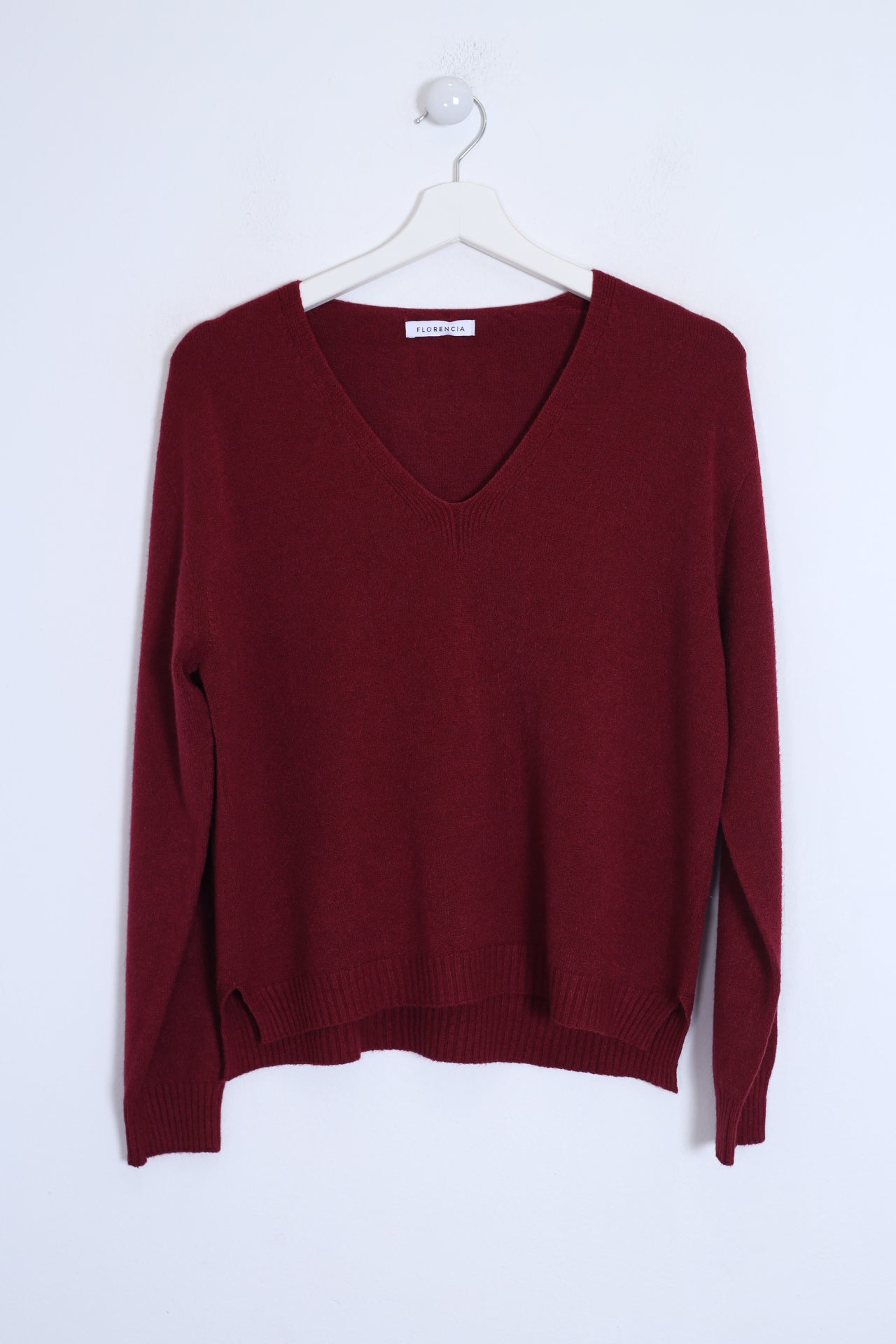 Jersey sin costuras cuello punta
