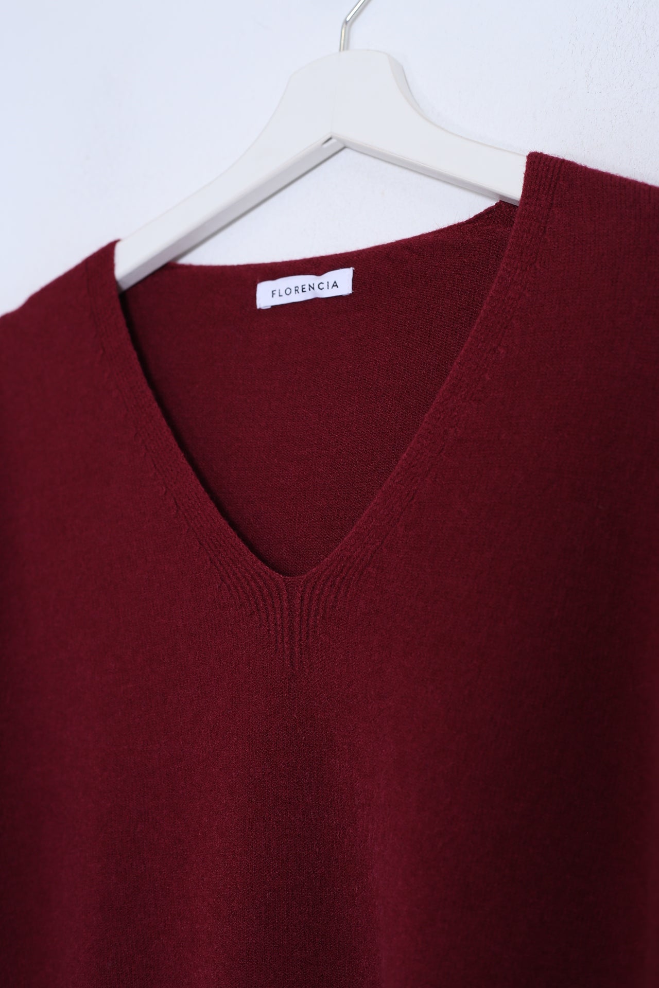 Jersey sin costuras cuello punta