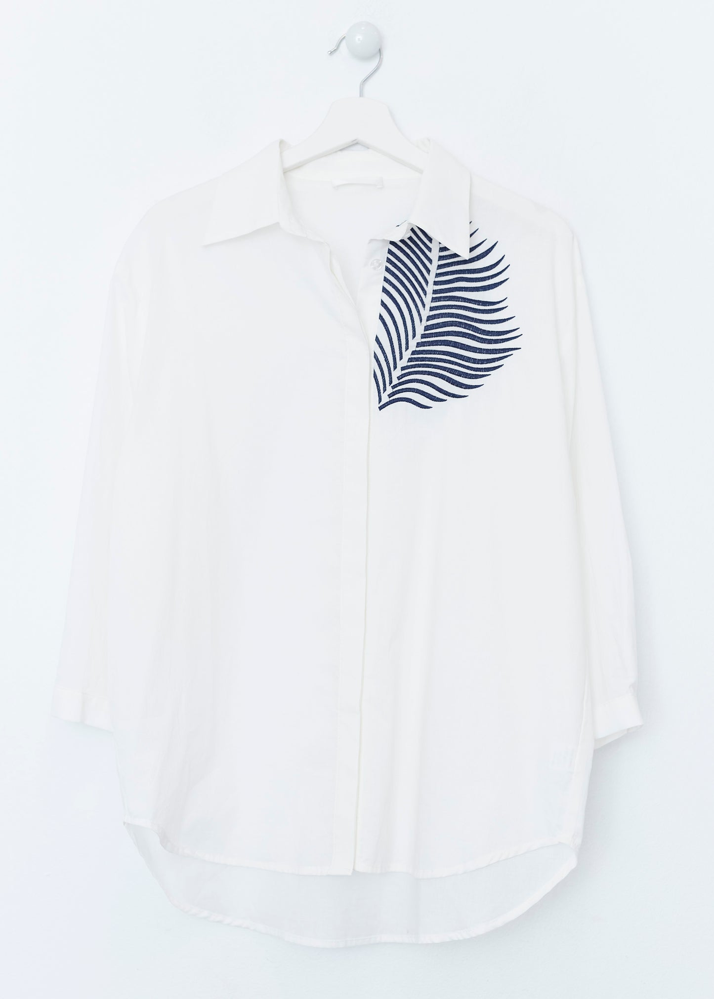 Palm tree embroidered shirt