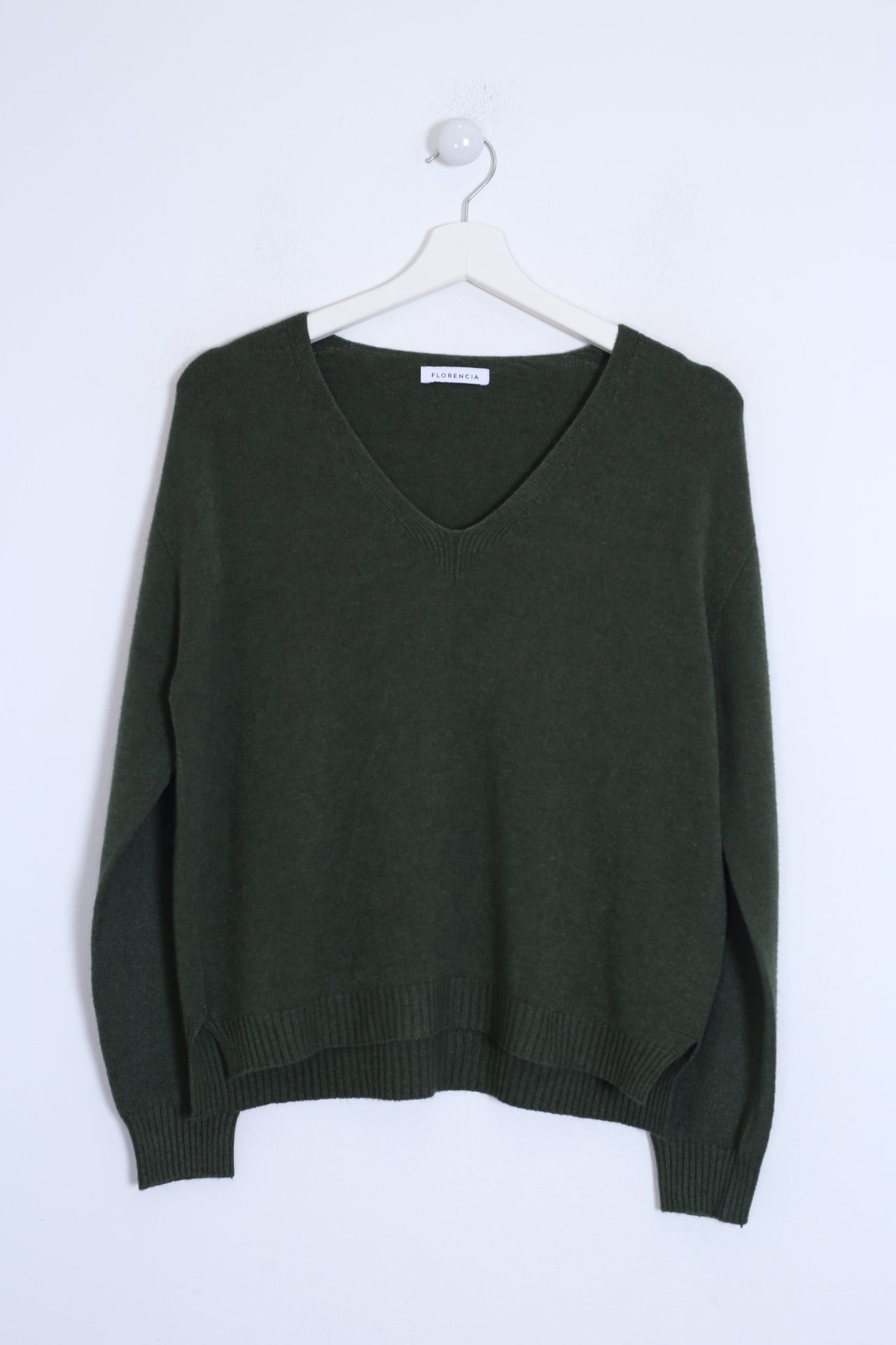 Jersey sin costuras cuello punta