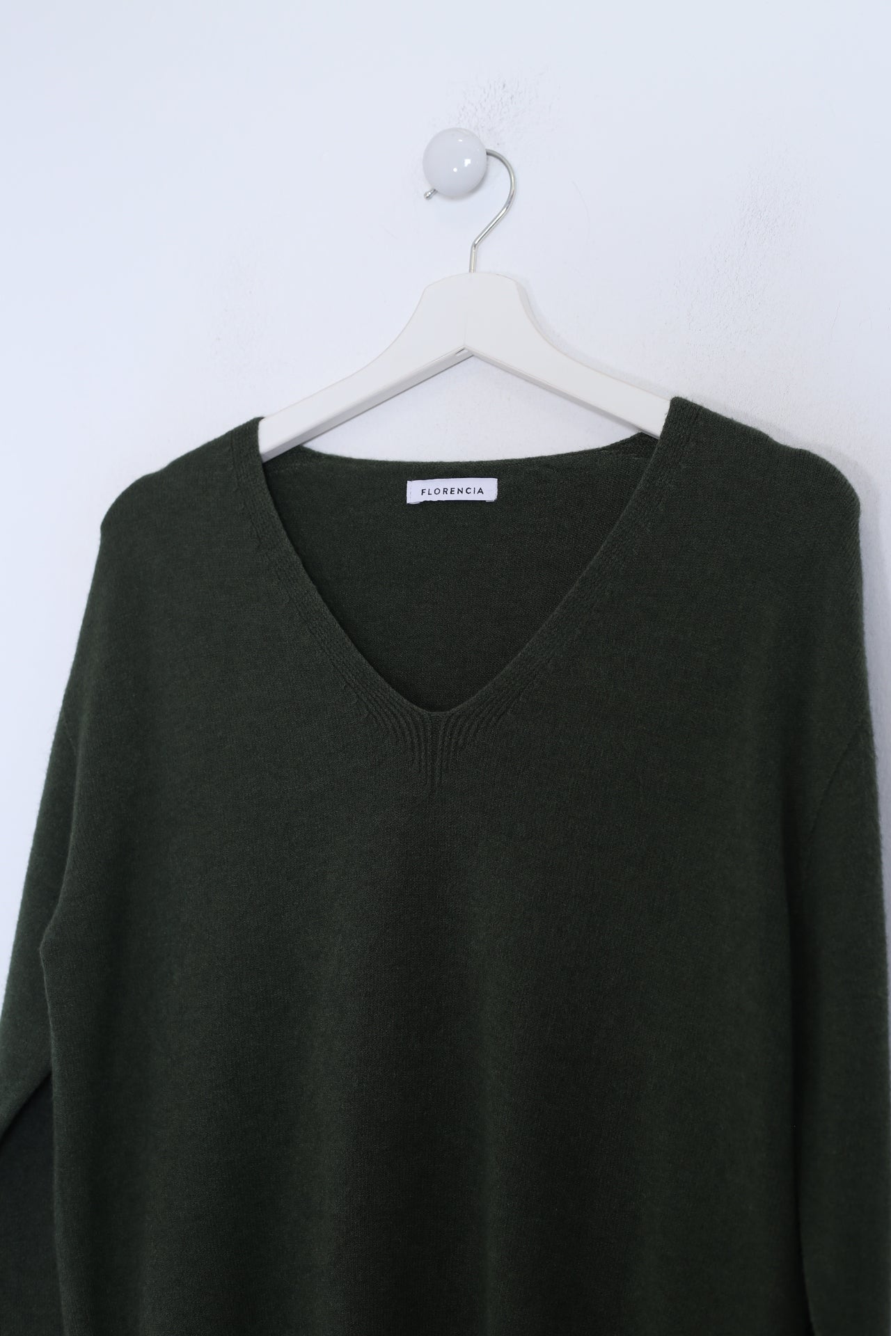 Jersey sin costuras cuello punta