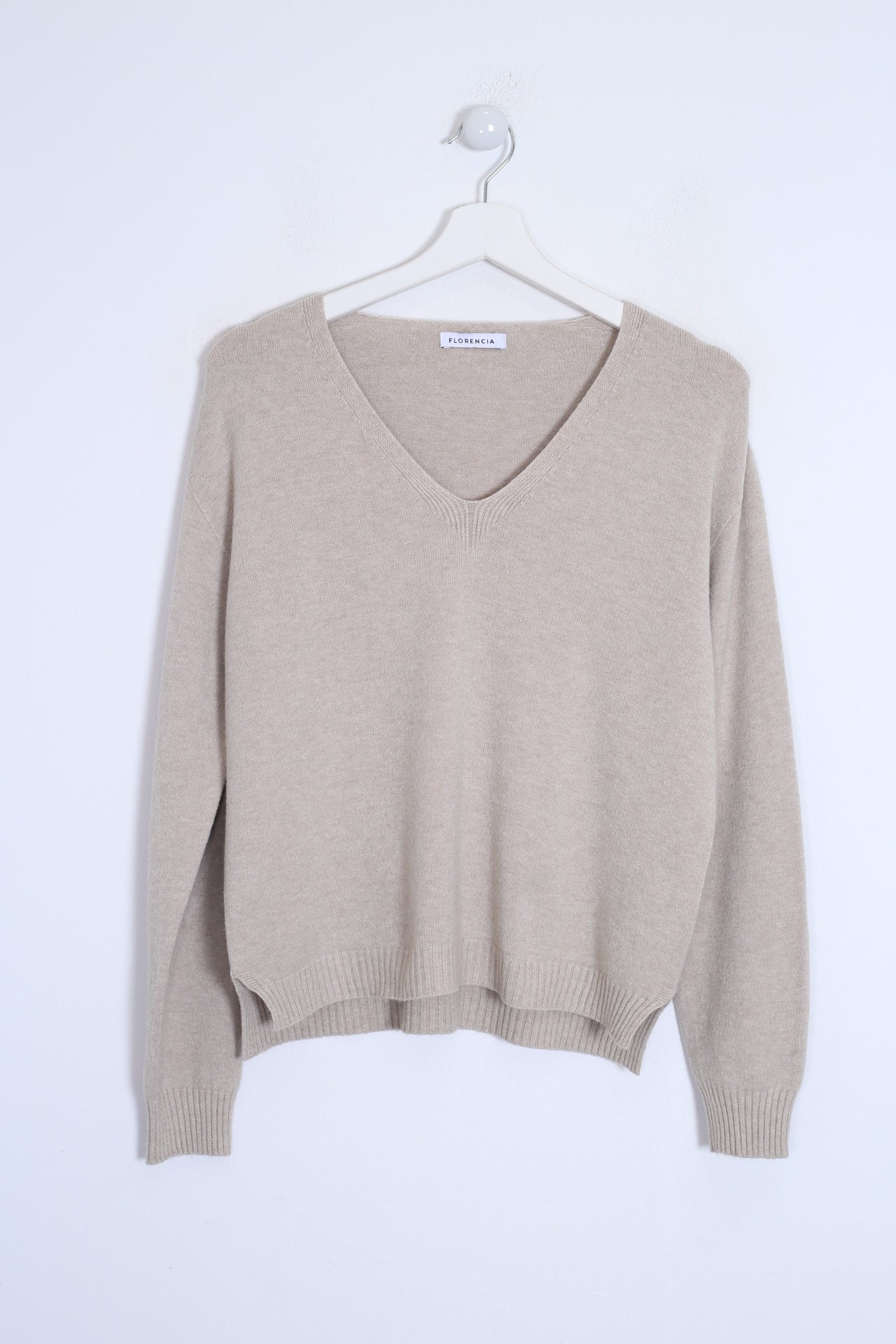 Jersey sin costuras cuello punta
