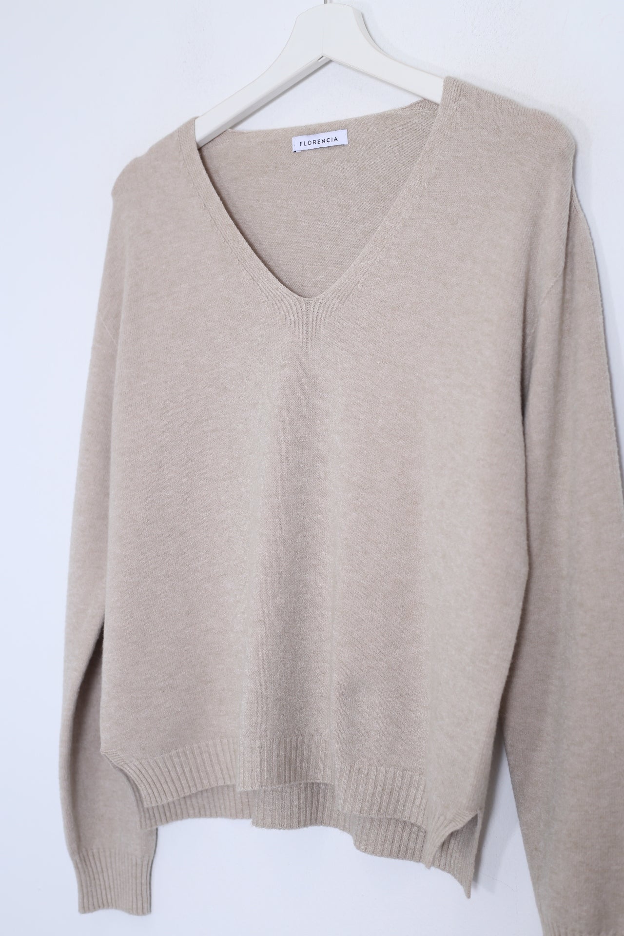 Jersey sin costuras cuello punta