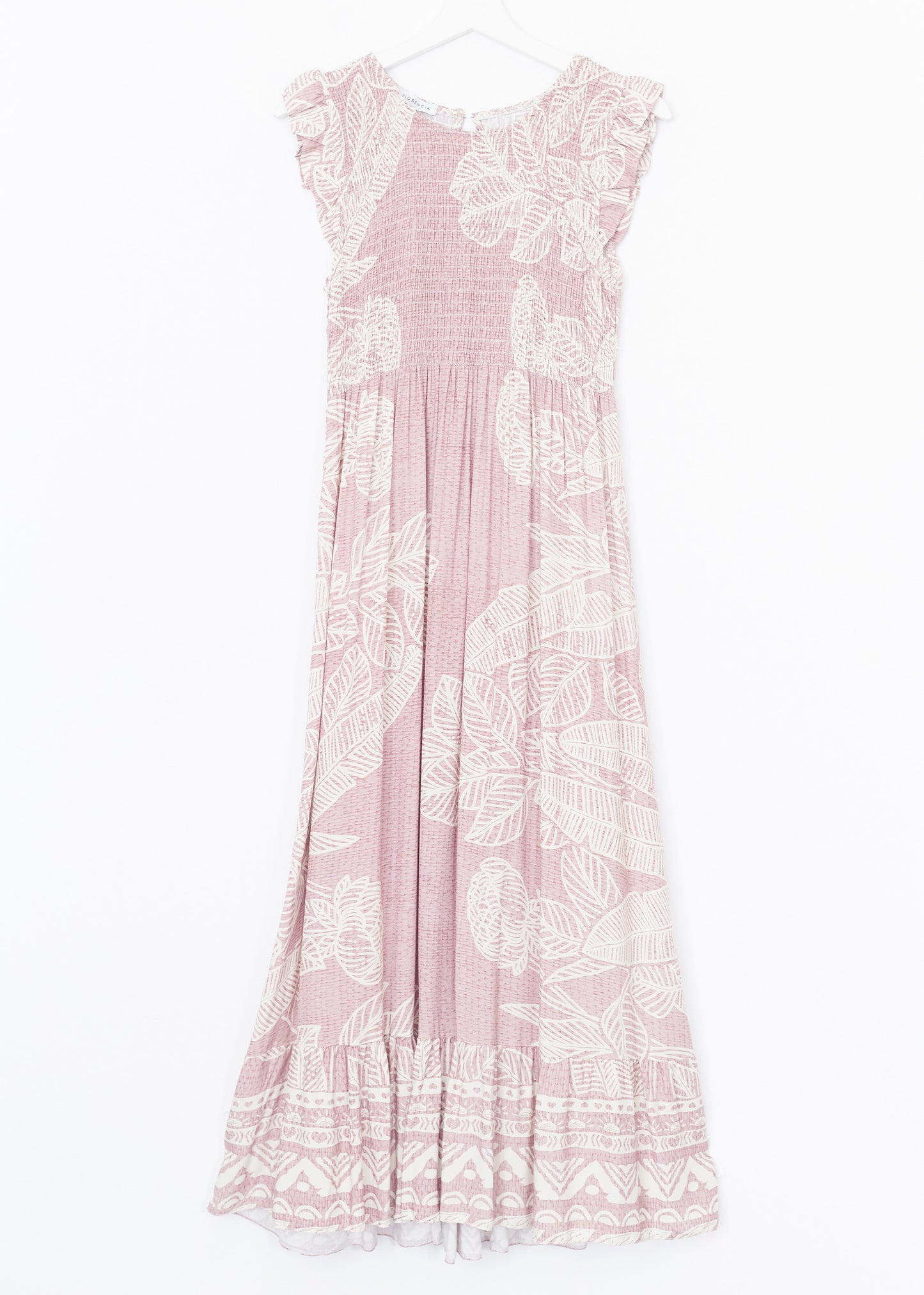 Vestido fruncido estampado