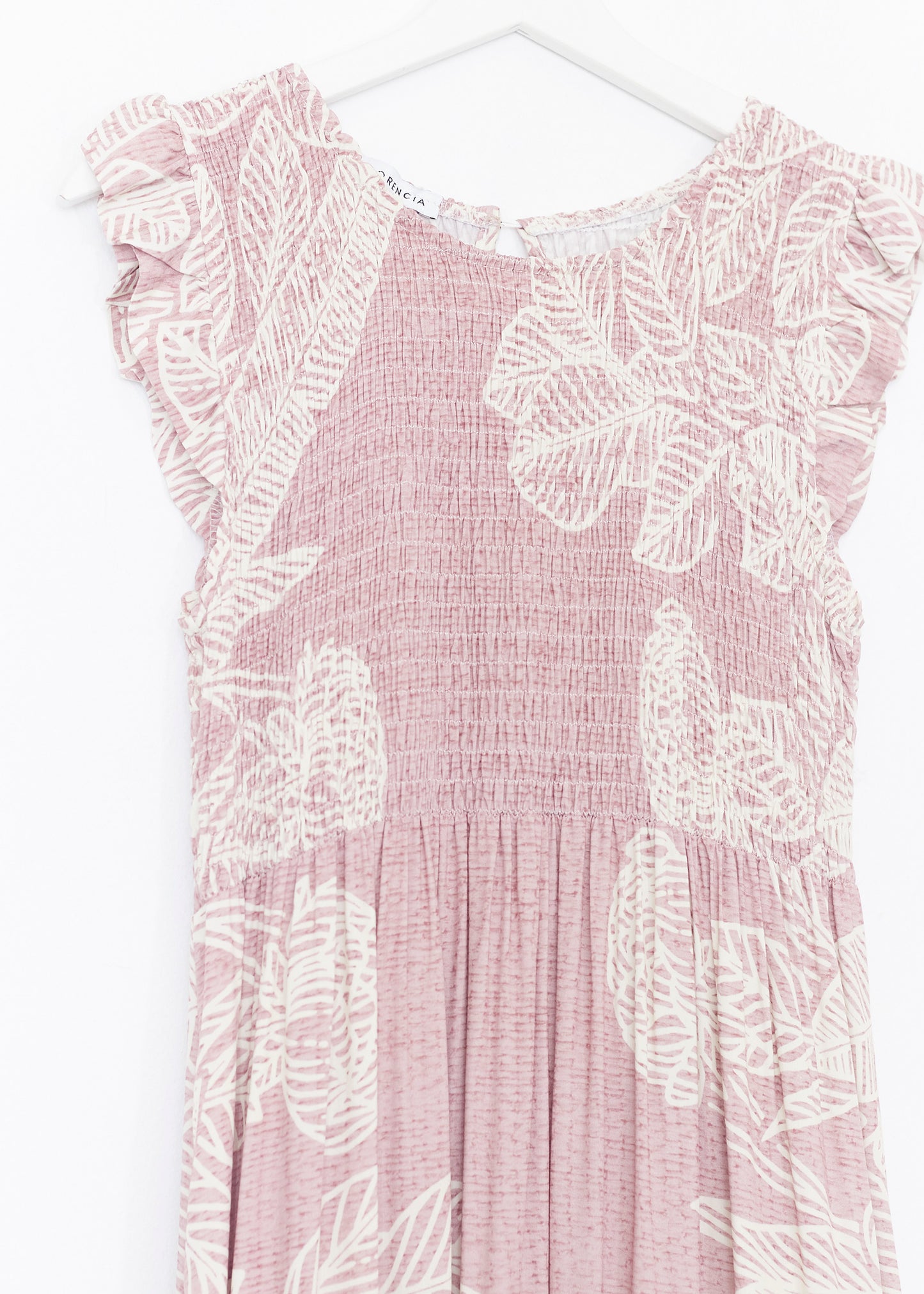 Vestido fruncido estampado