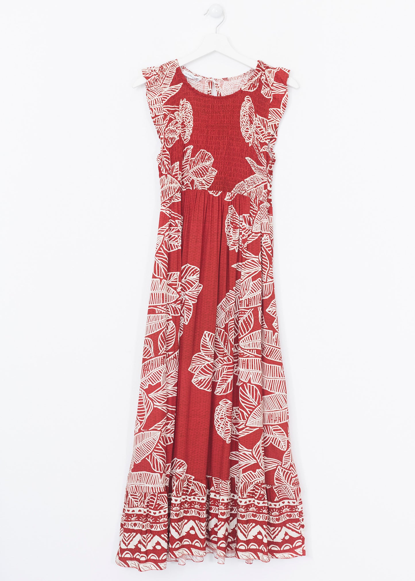 Vestido fruncido estampado