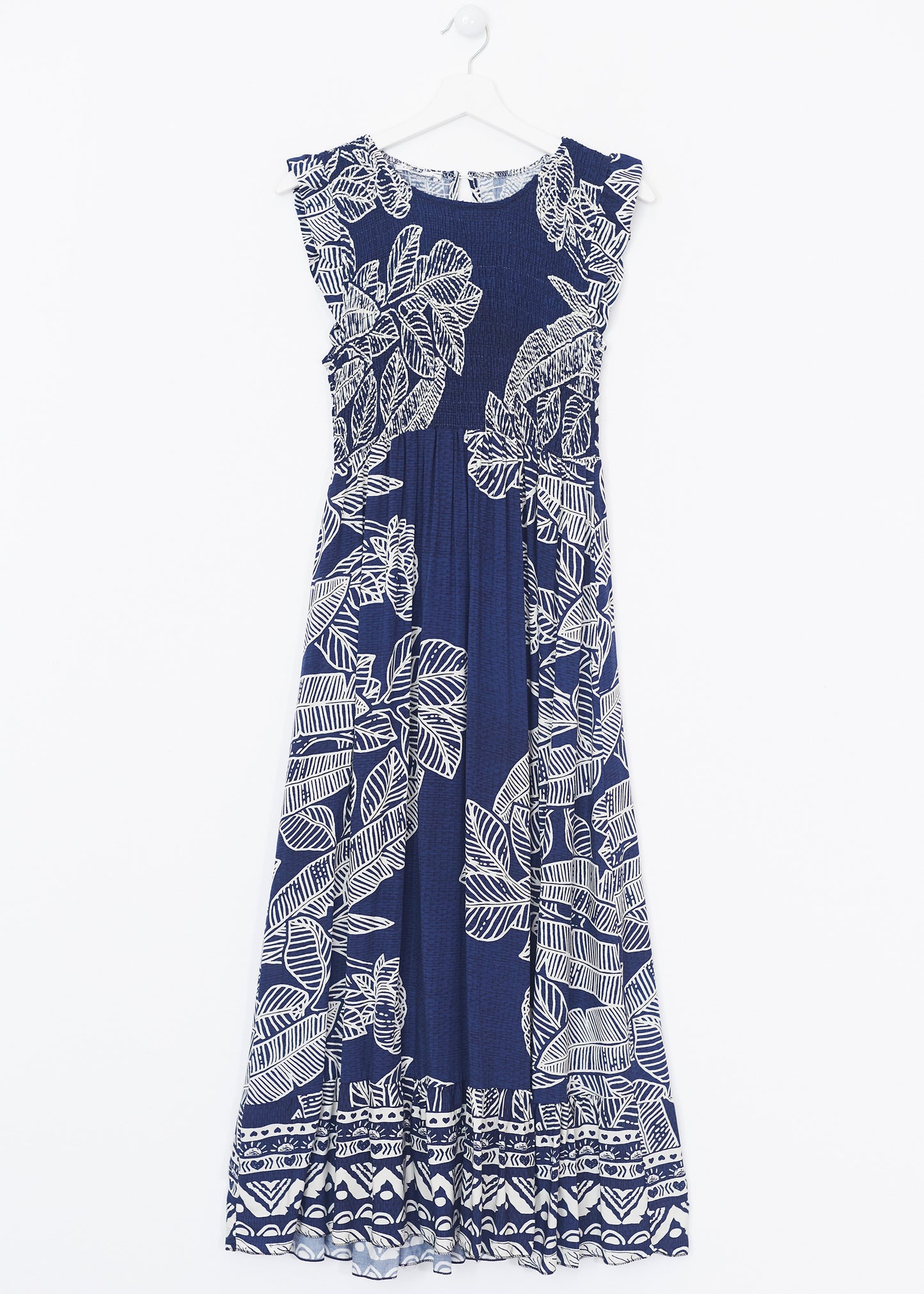 Vestido fruncido estampado