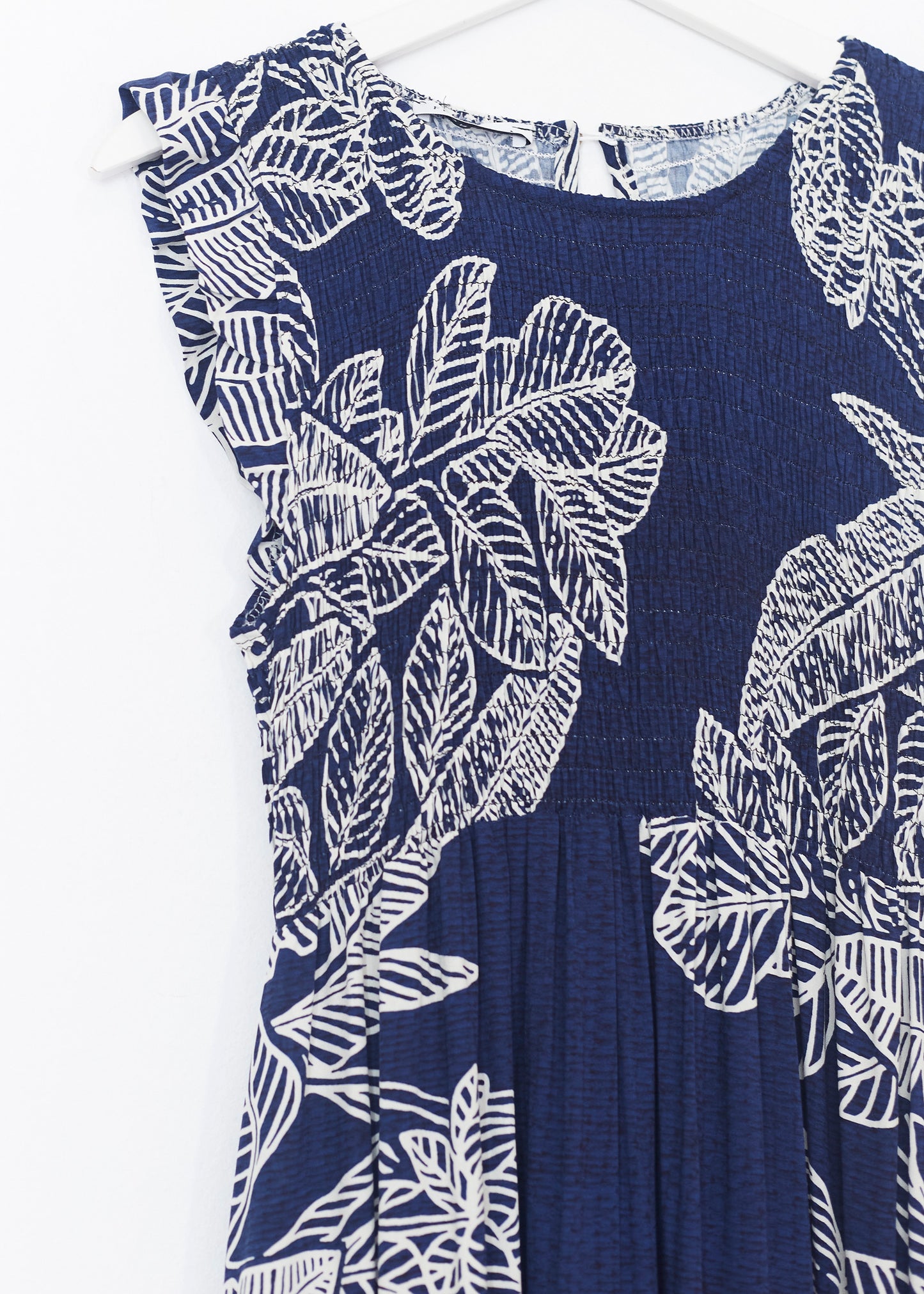 Vestido fruncido estampado