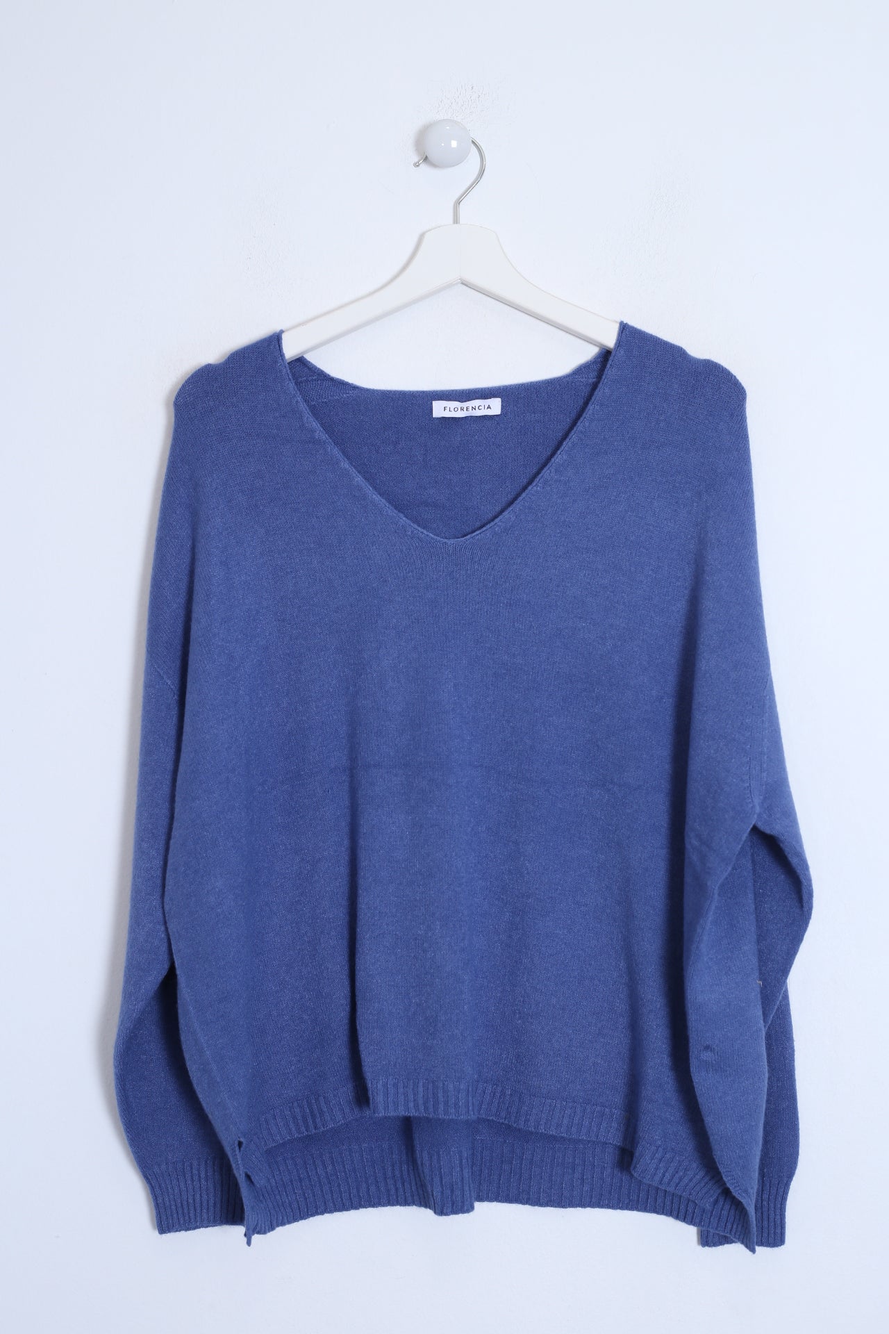 Jersey sin costuras cuello punta