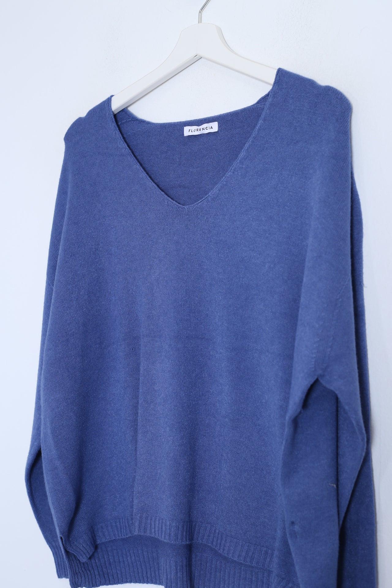 Jersey sin costuras cuello punta