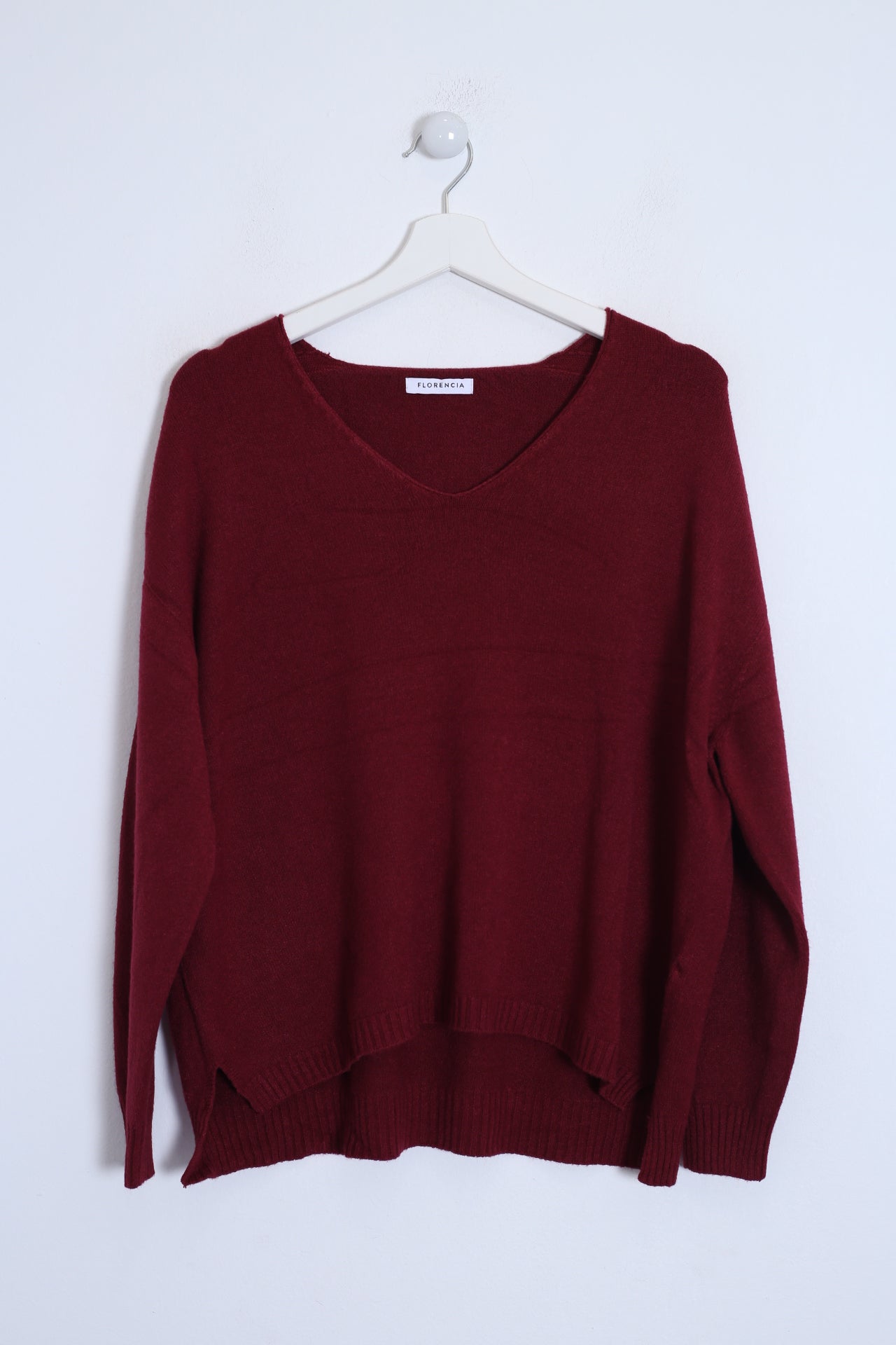 Jersey sin costuras cuello punta