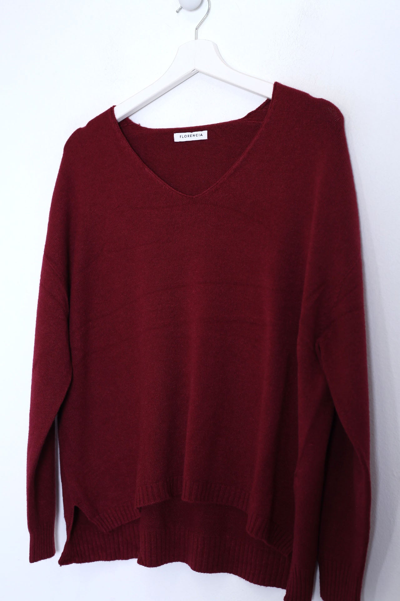 Jersey sin costuras cuello punta
