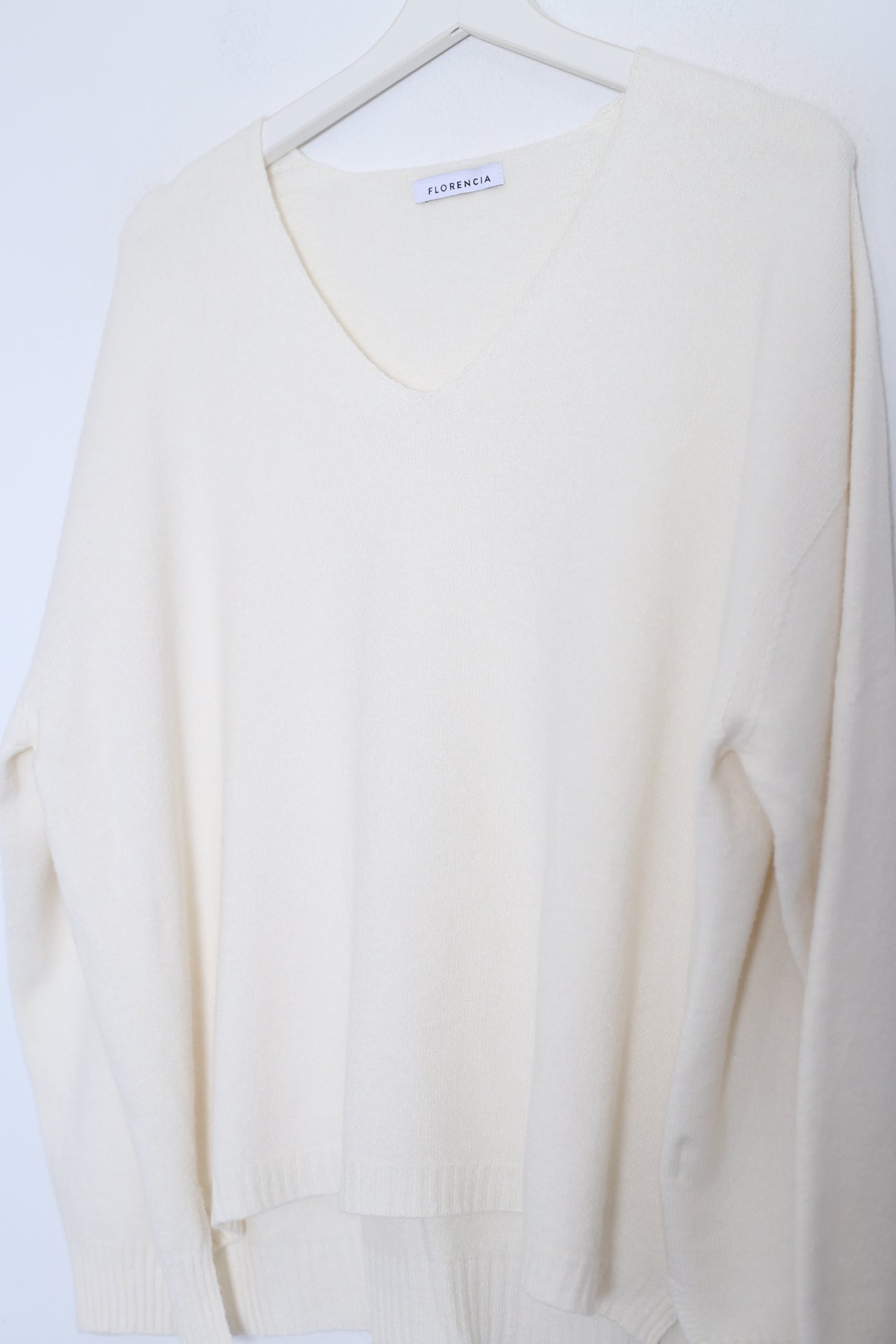 Jersey sin costuras cuello punta
