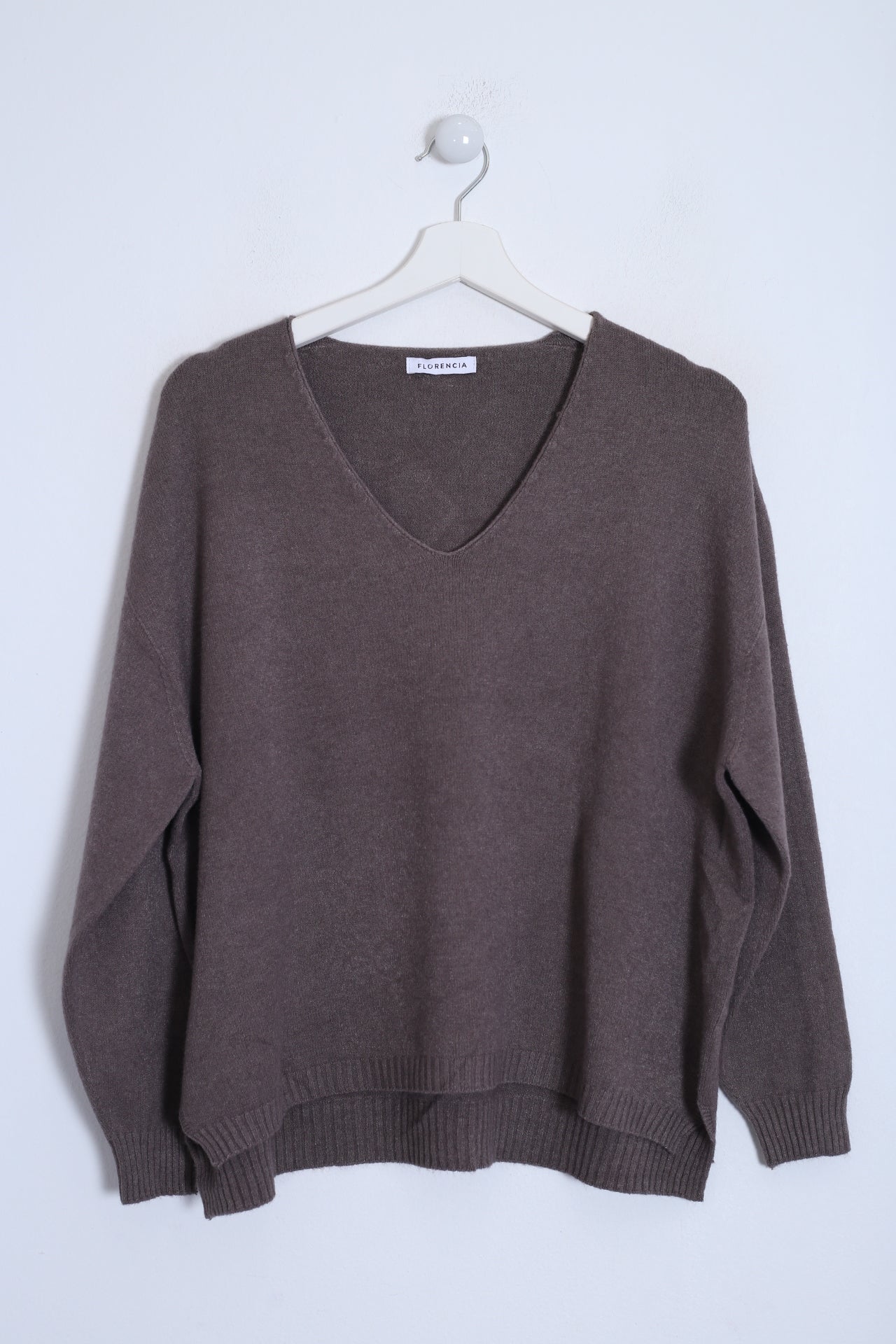 Jersey sin costuras cuello punta
