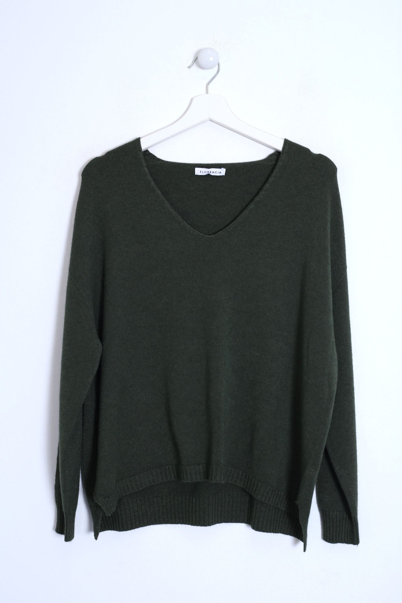 Jersey sin costuras cuello punta