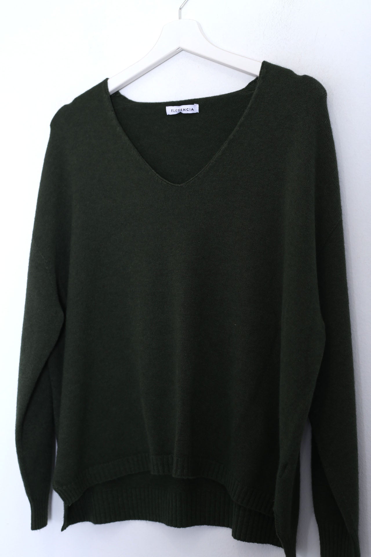 Jersey sin costuras cuello punta