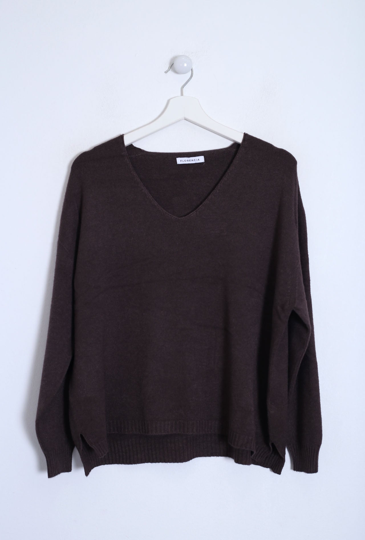 Jersey sin costuras cuello punta