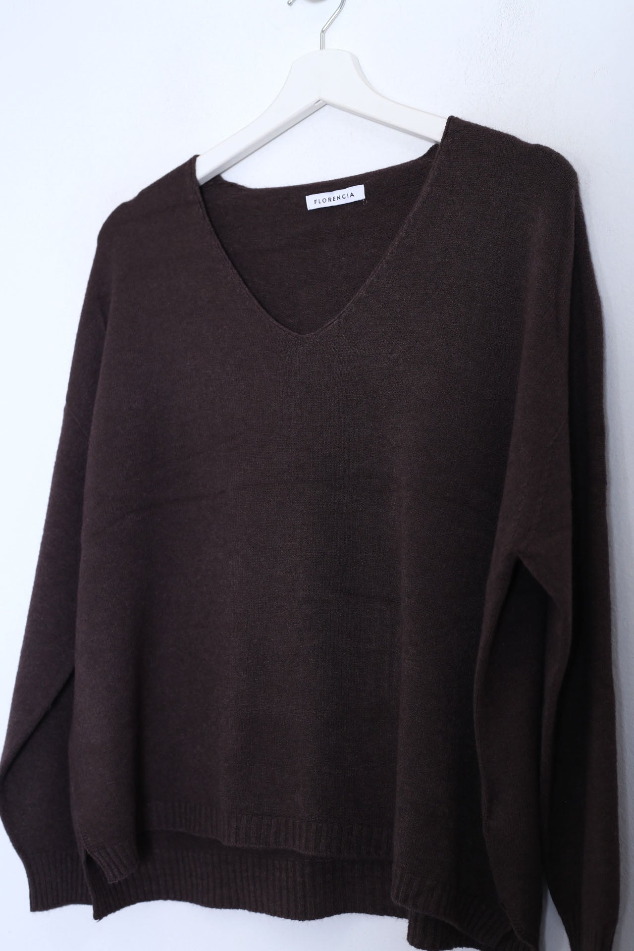 Jersey sin costuras cuello punta