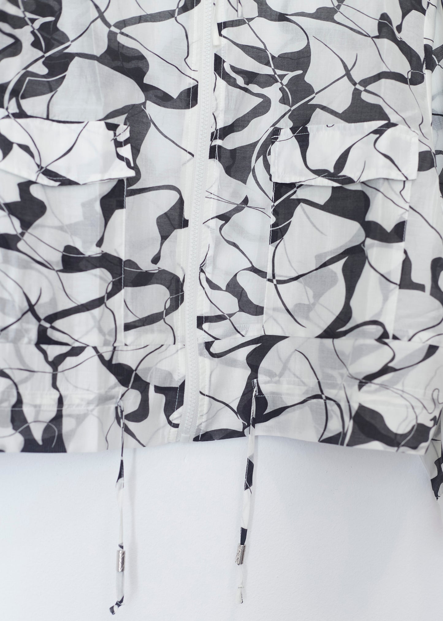 Printed organza bomber