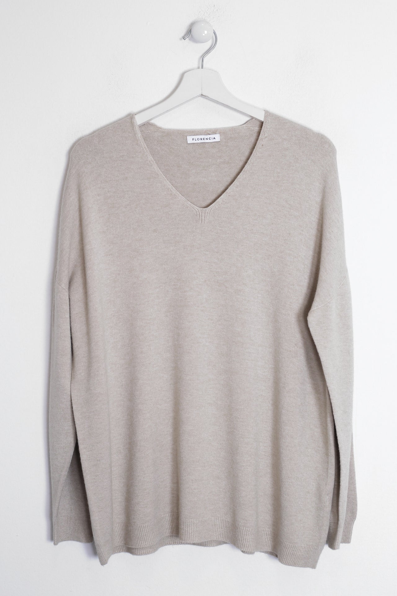 Jersey sin costuras cuello punta