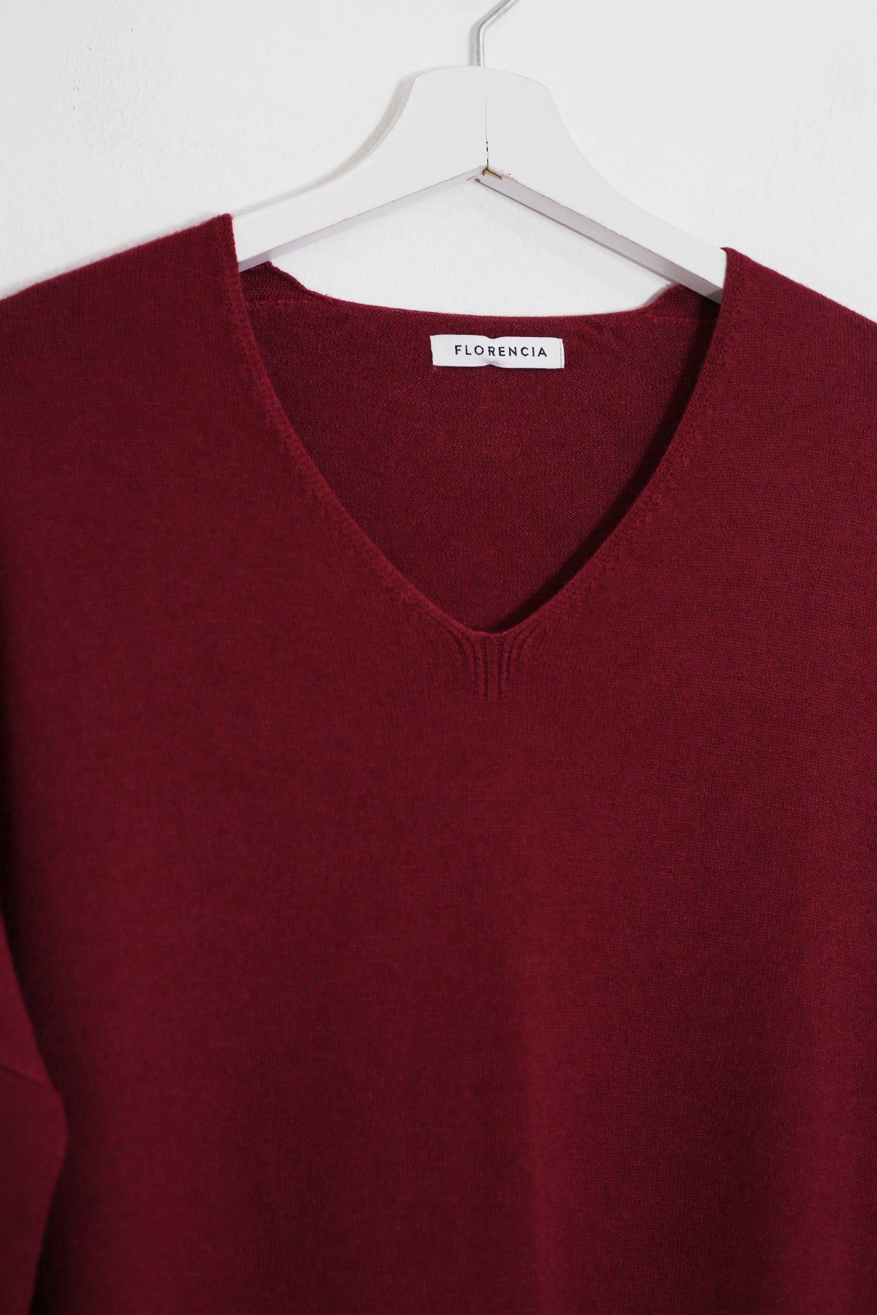 Jersey sin costuras cuello punta
