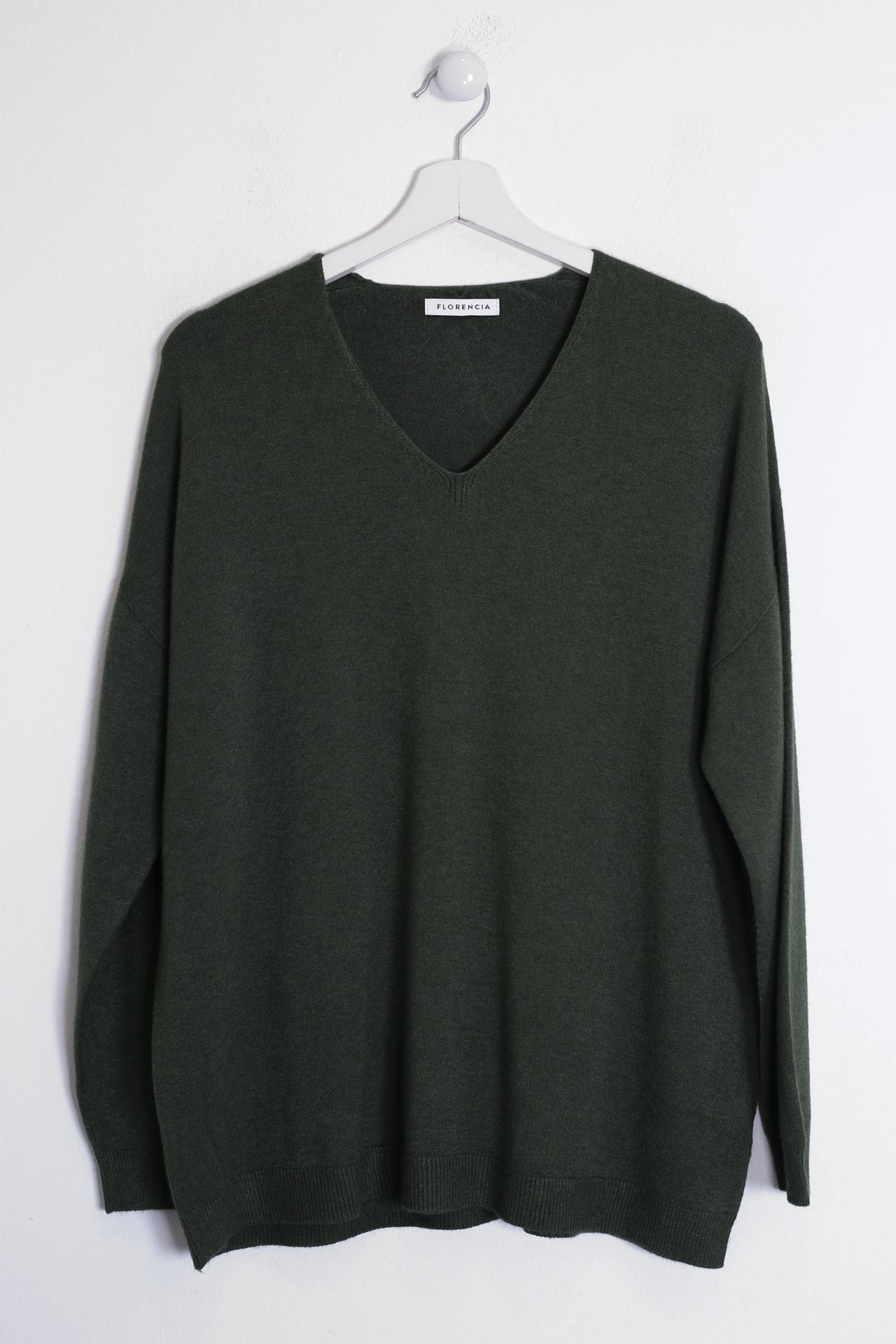 Jersey sin costuras cuello punta
