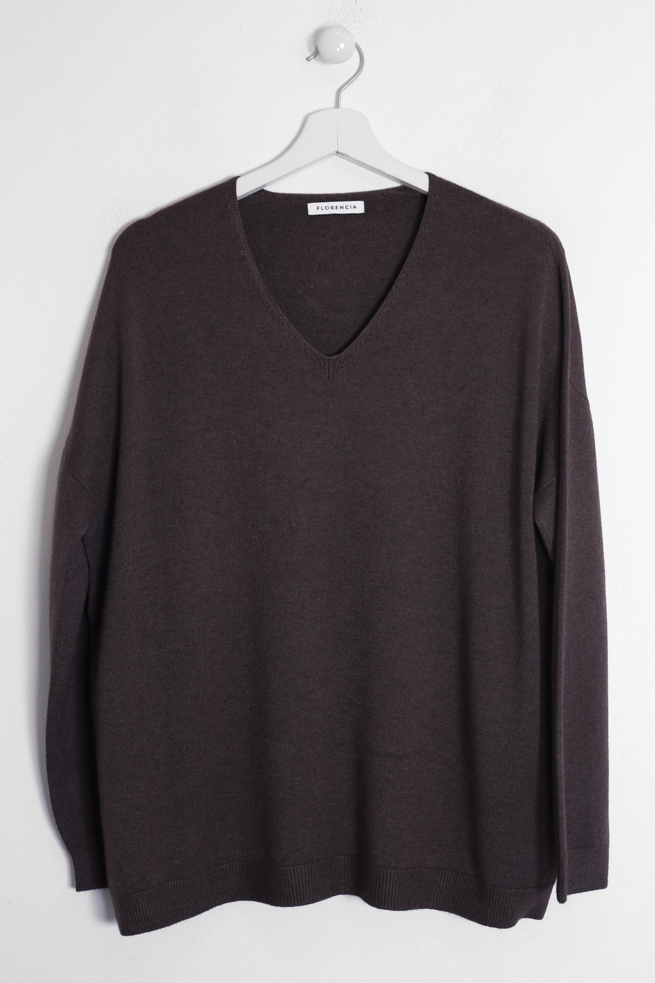 Jersey sin costuras cuello punta