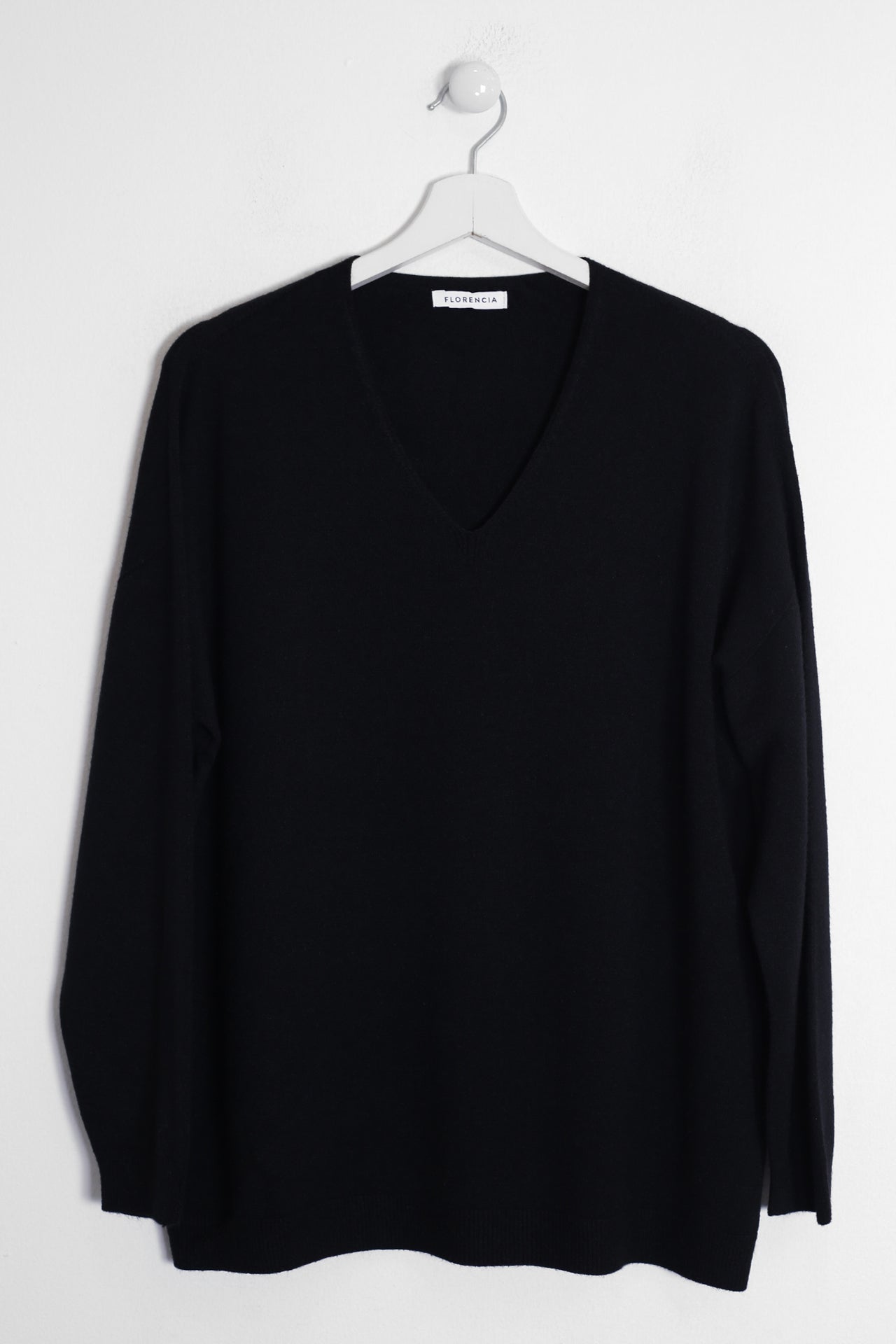 Jersey sin costuras cuello punta