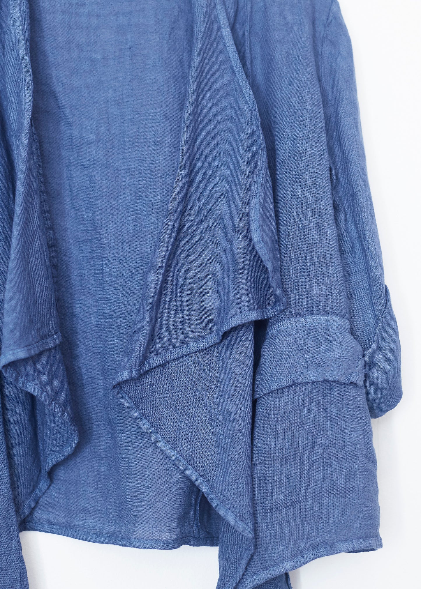 Asymmetrical linen light jacket