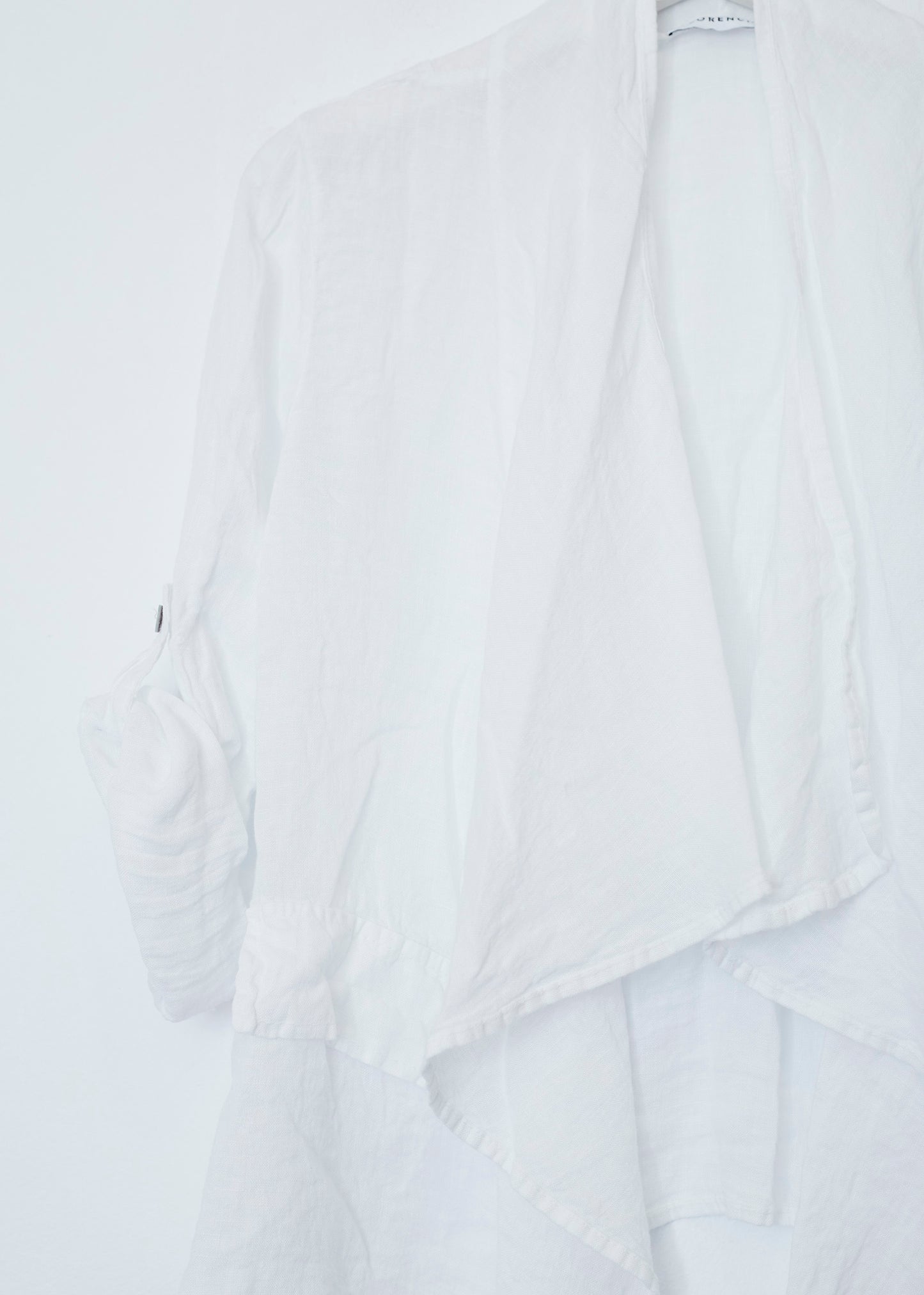 Asymmetrical linen light jacket