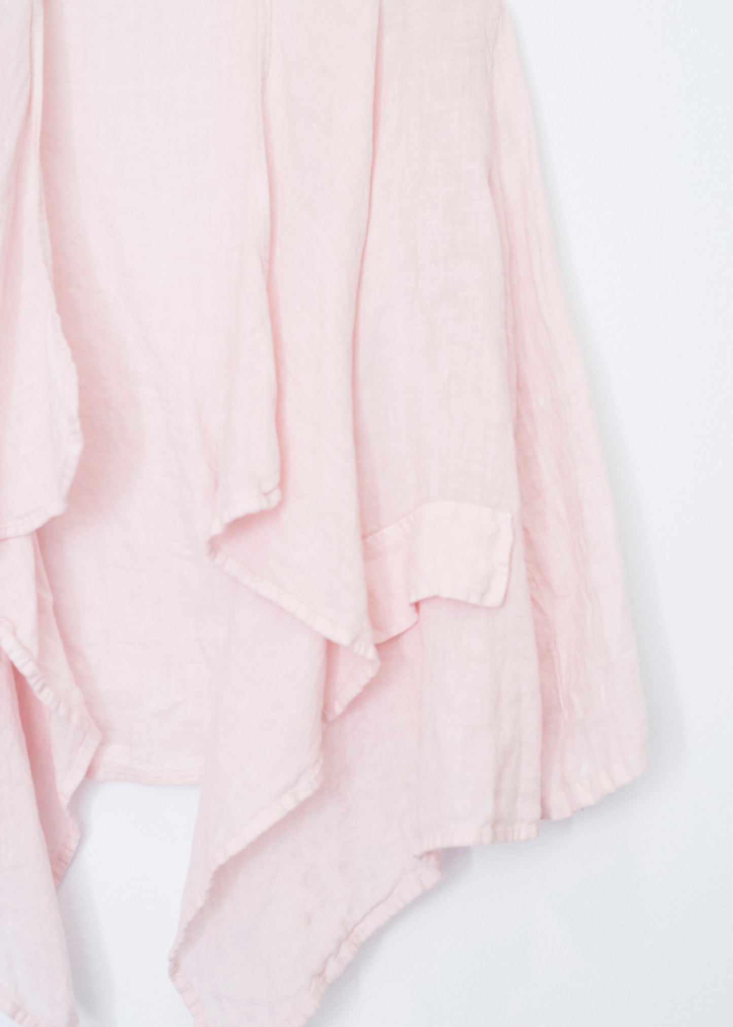 Asymmetrical linen light jacket
