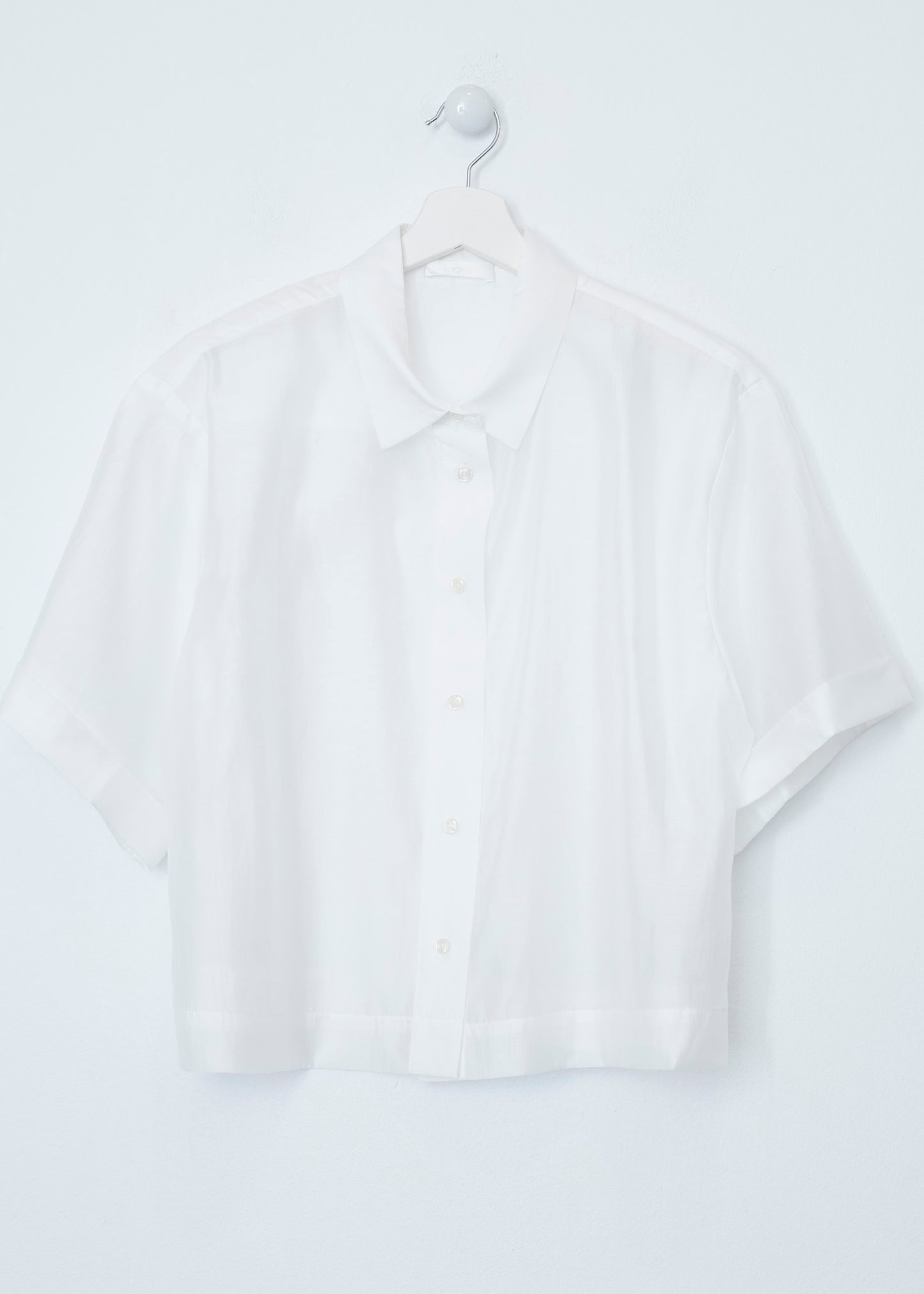 Short sleeve organza shirt