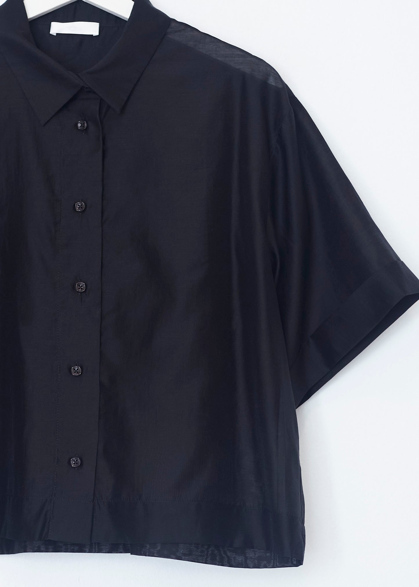 Short sleeve organza shirt
