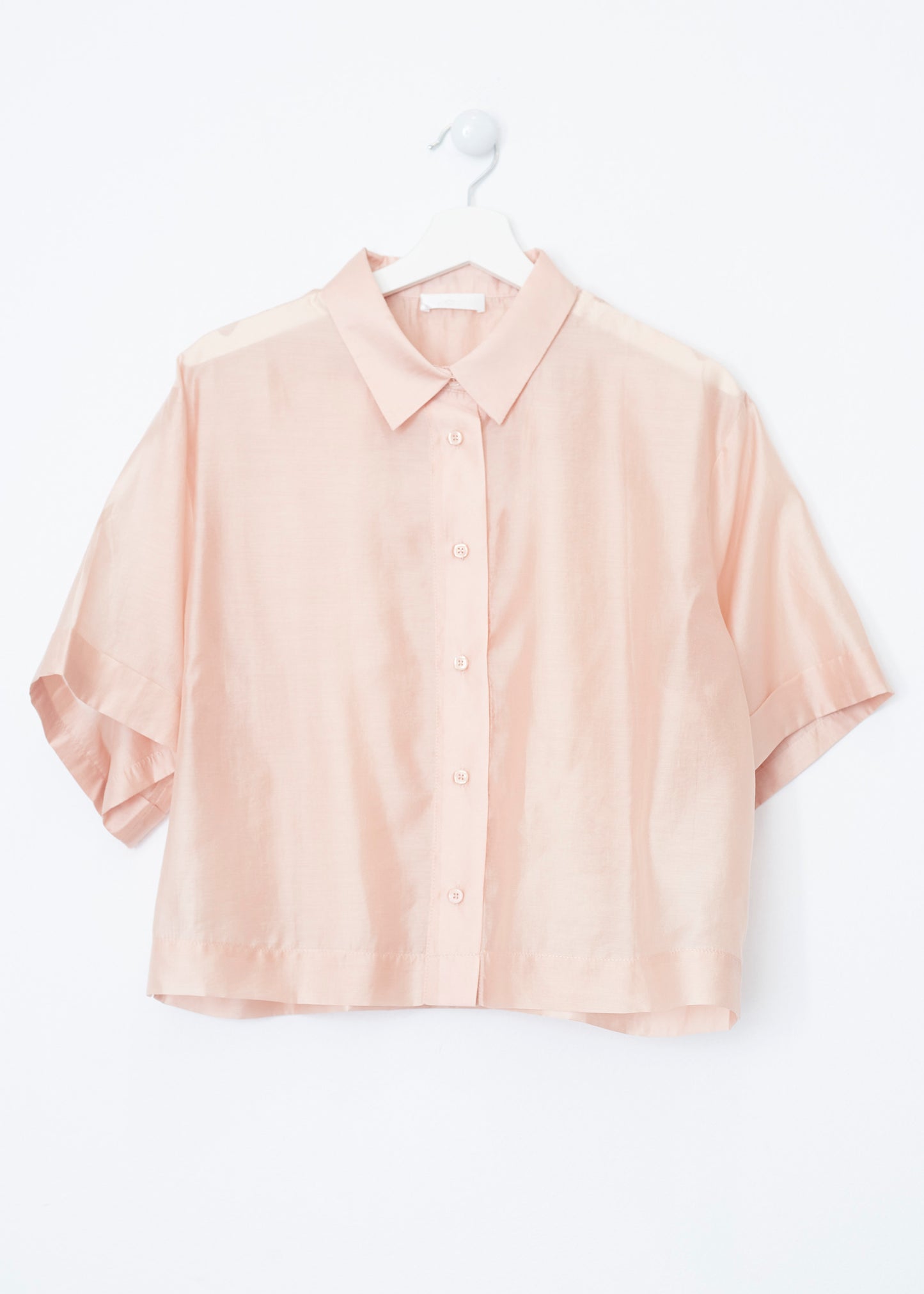 Short sleeve organza shirt
