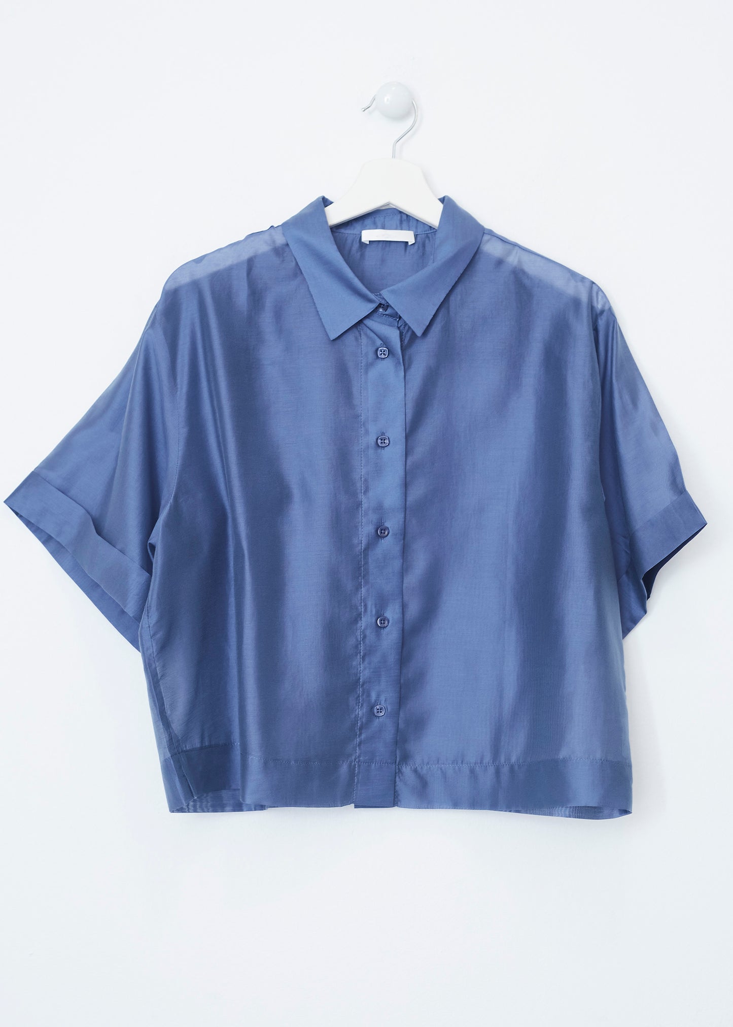 Short sleeve organza shirt