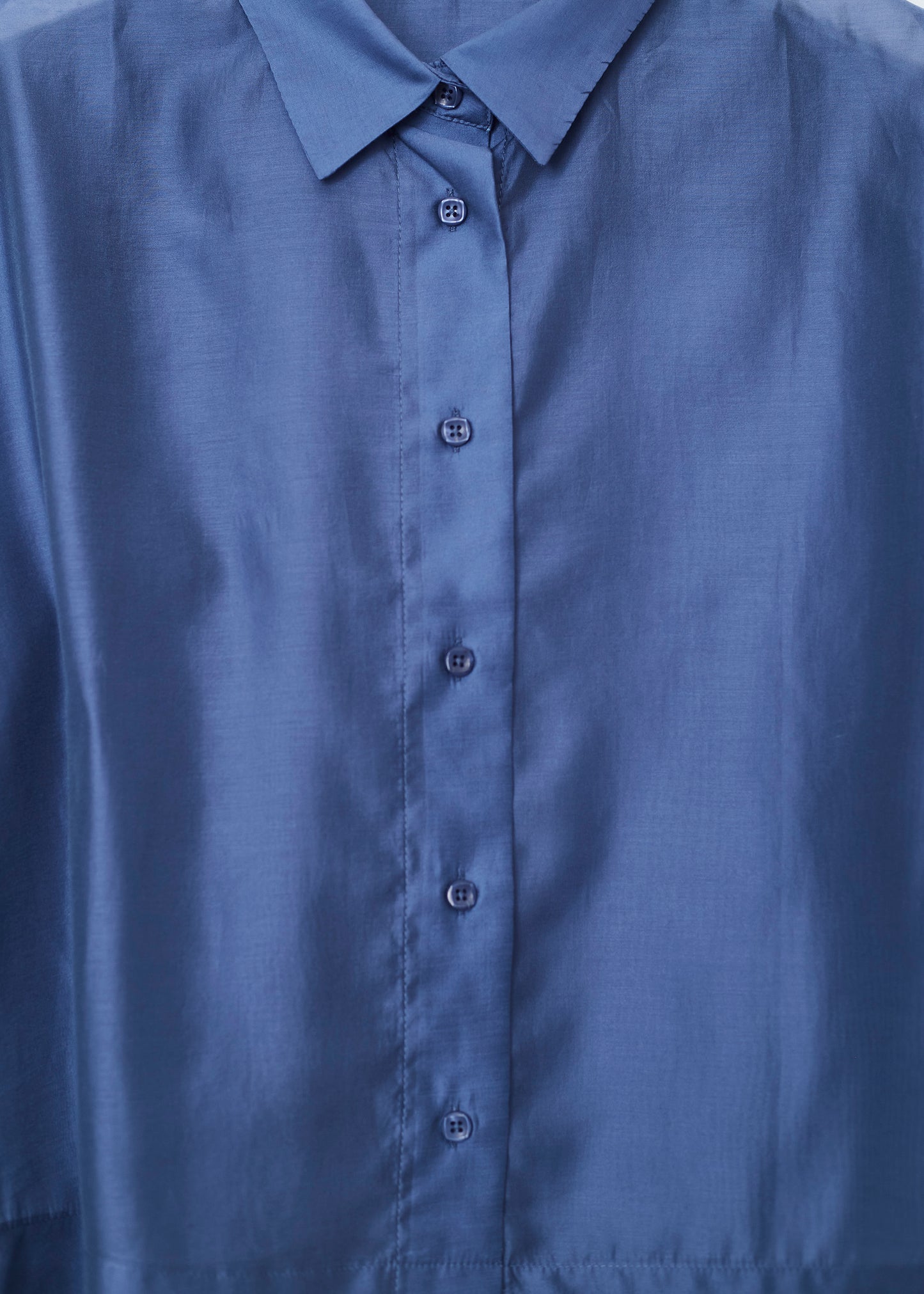 Short sleeve organza shirt