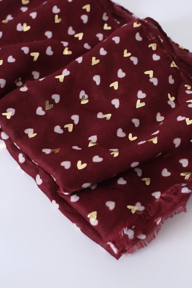 Pañuelo corazones desflecado