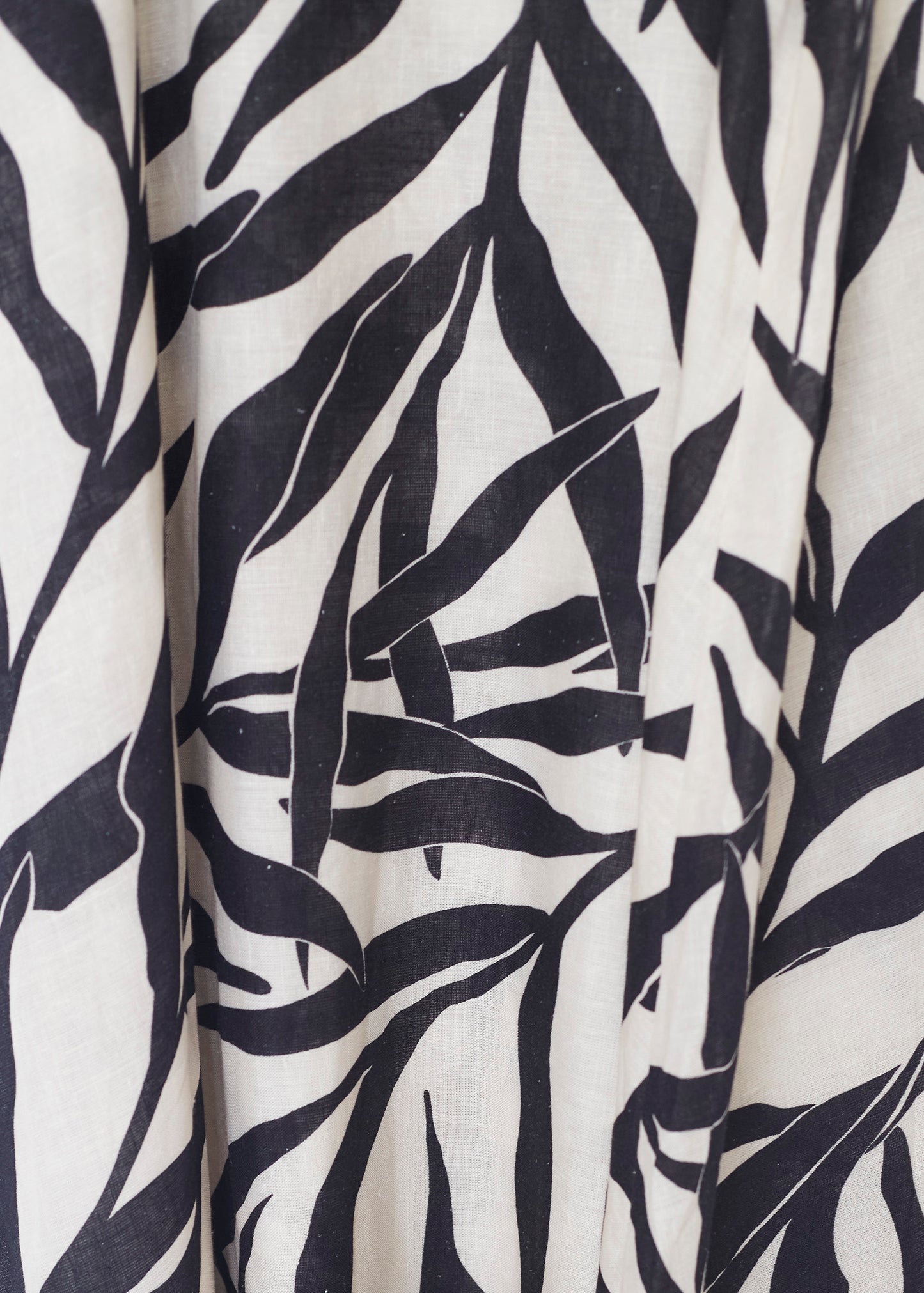 Long printed linen dress
