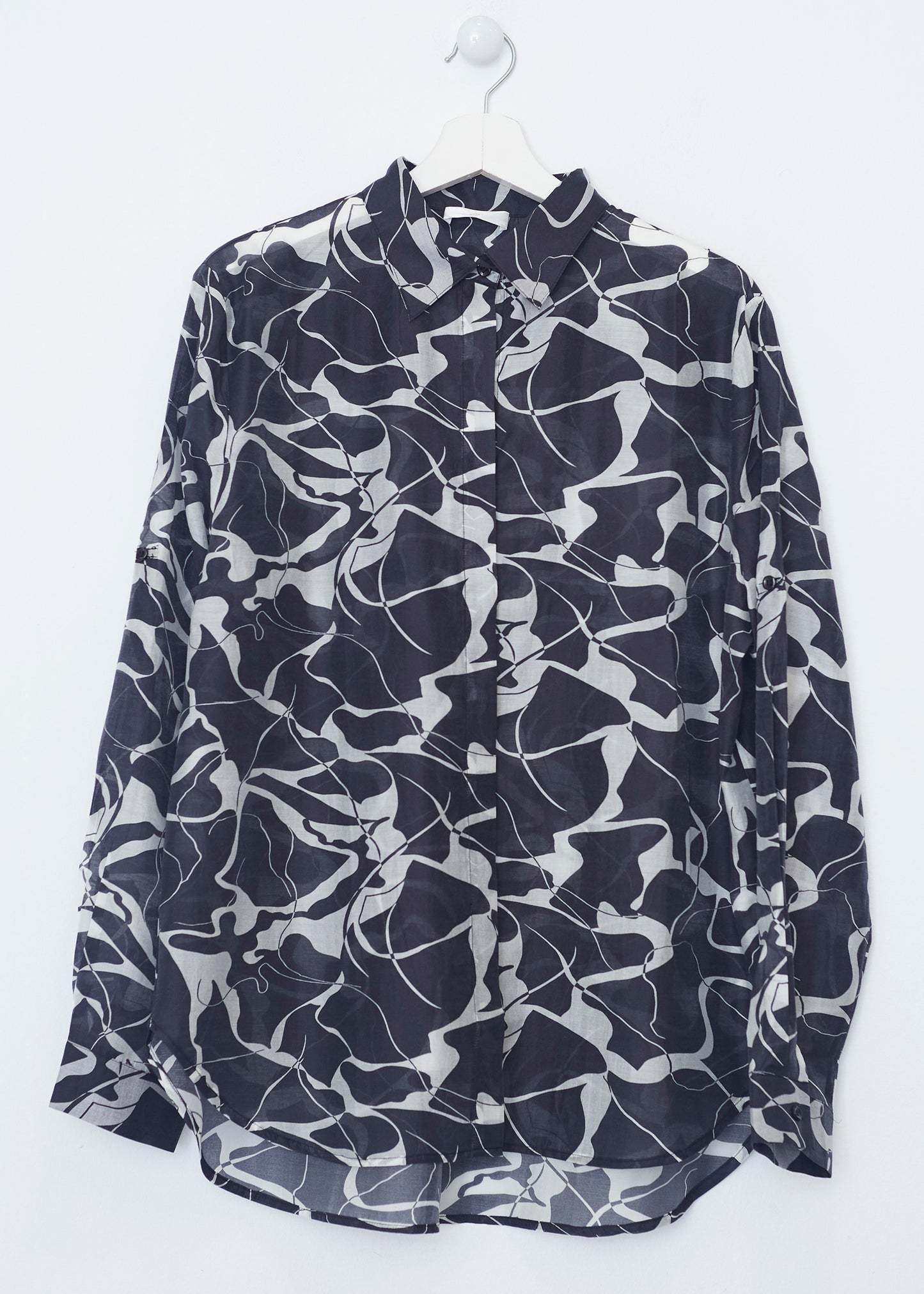 Printed organza shirt