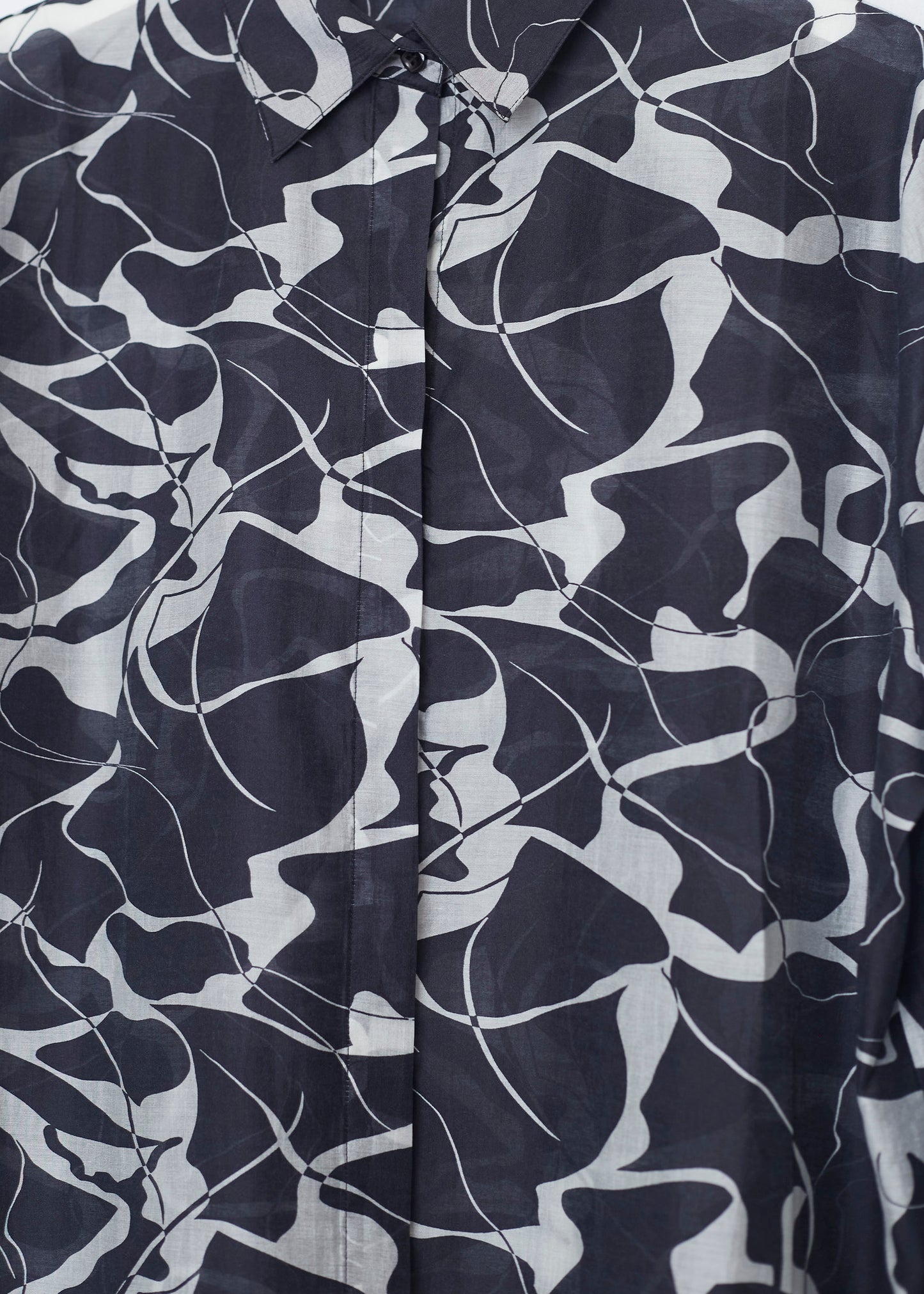Printed organza shirt